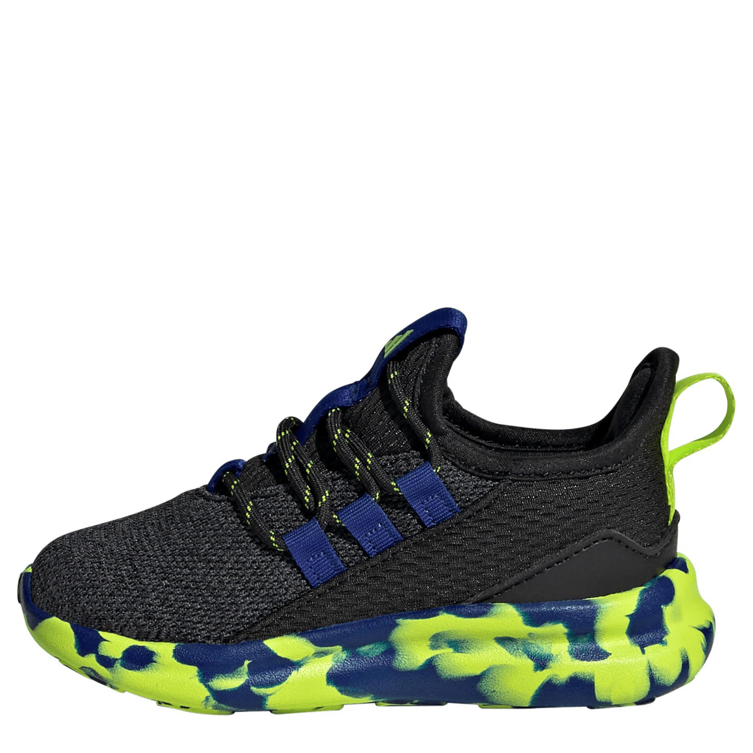 ADIDAS-BOYS TODDLER LITE RACER ADAPT 8 SLIP ON SNEAKER-BLACK & BRIGHT GREEN