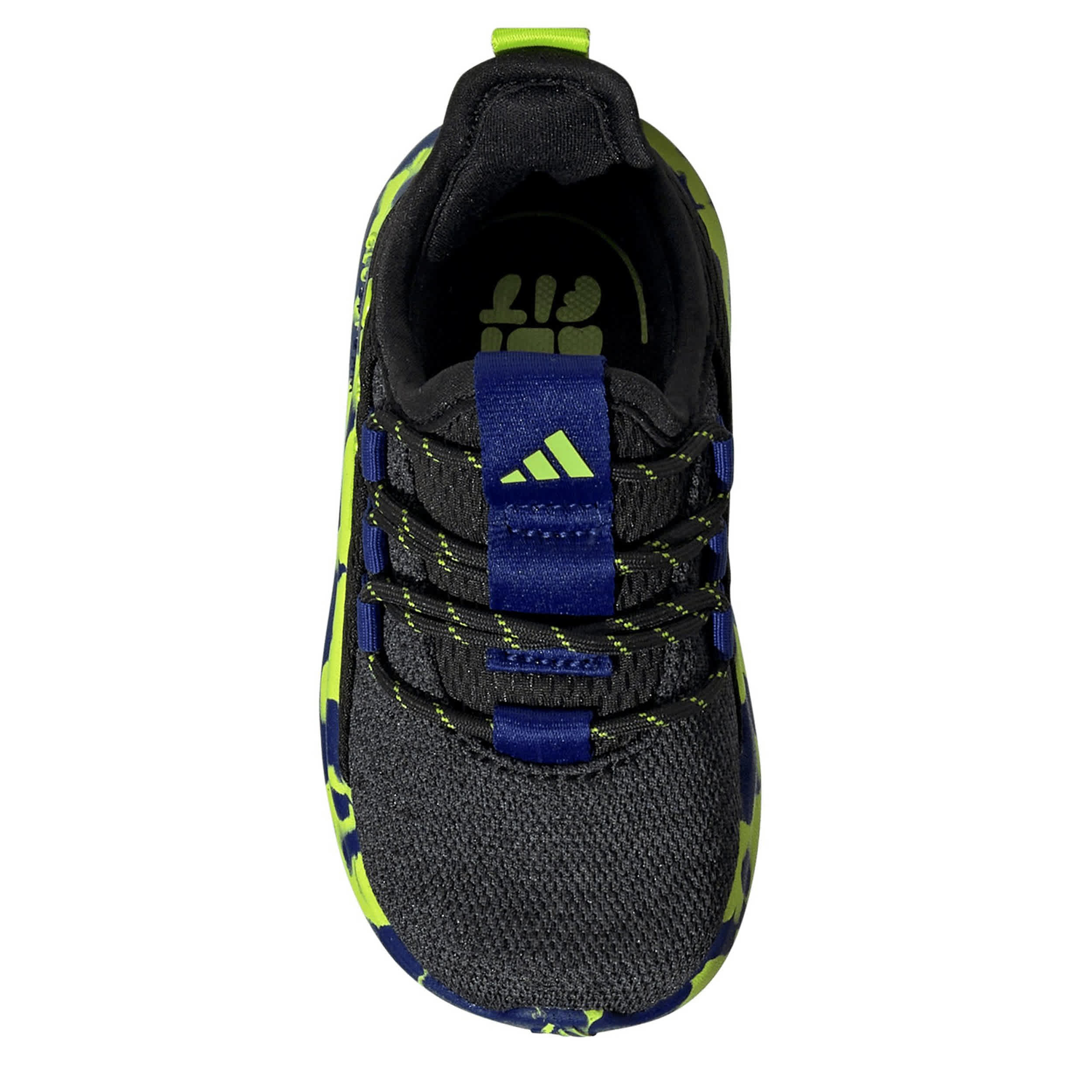 ADIDAS-BOYS TODDLER LITE RACER ADAPT 8 SLIP ON SNEAKER-BLACK & BRIGHT GREEN