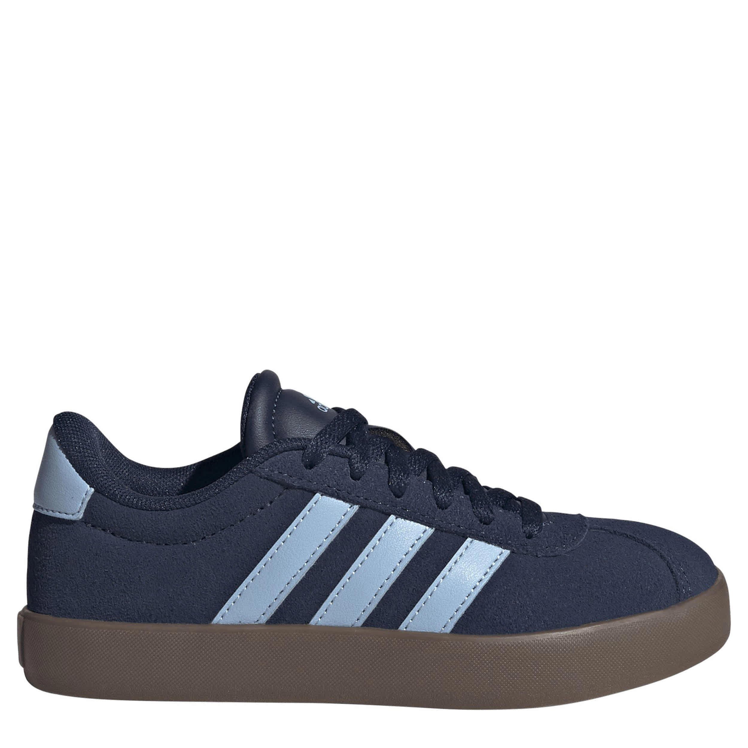 ADIDAS-GIRLS LITTLE-BIG KID VL COURT 3.0 SNEAKER-NAVY & LIGHT BLUE