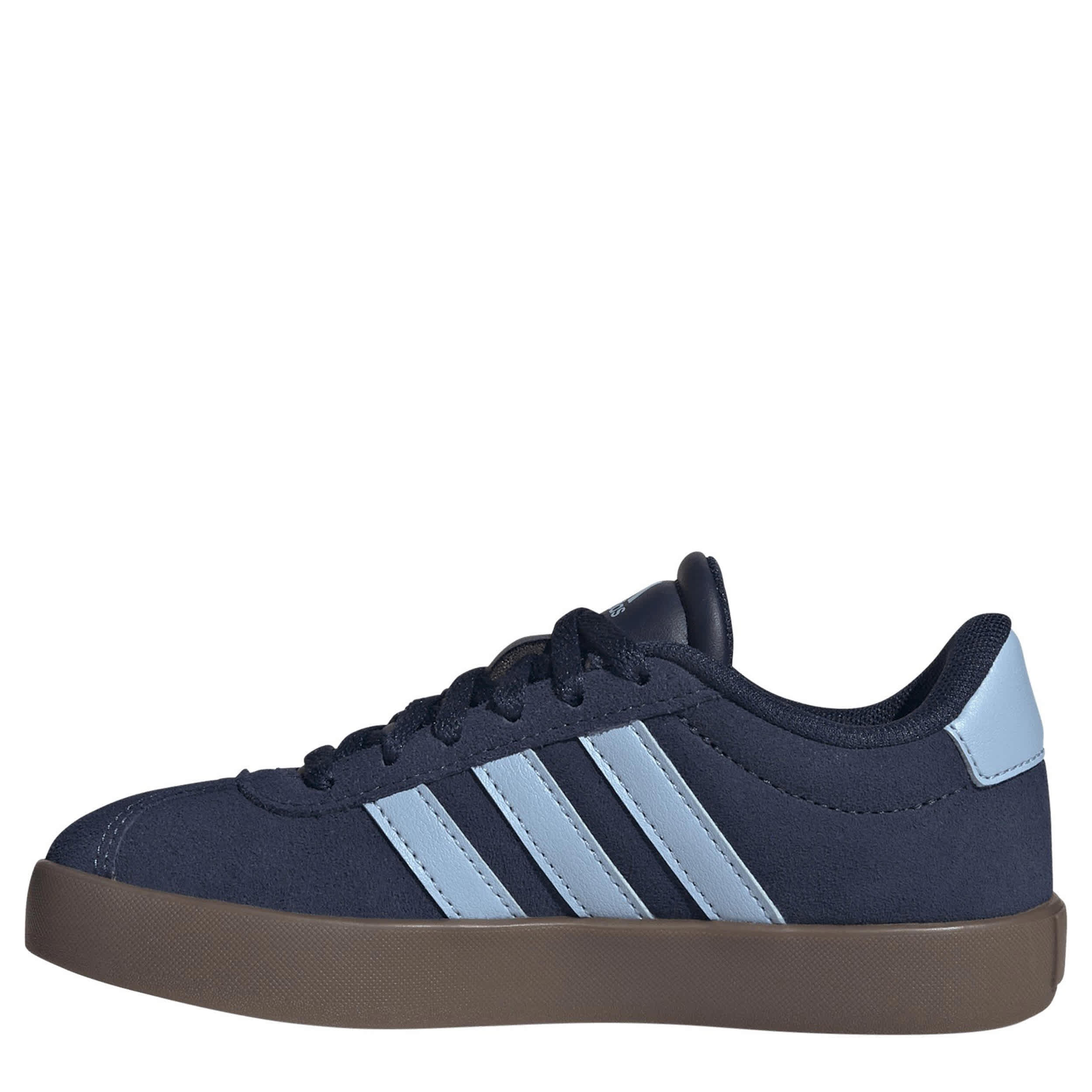 ADIDAS-GIRLS LITTLE-BIG KID VL COURT 3.0 SNEAKER-NAVY & LIGHT BLUE