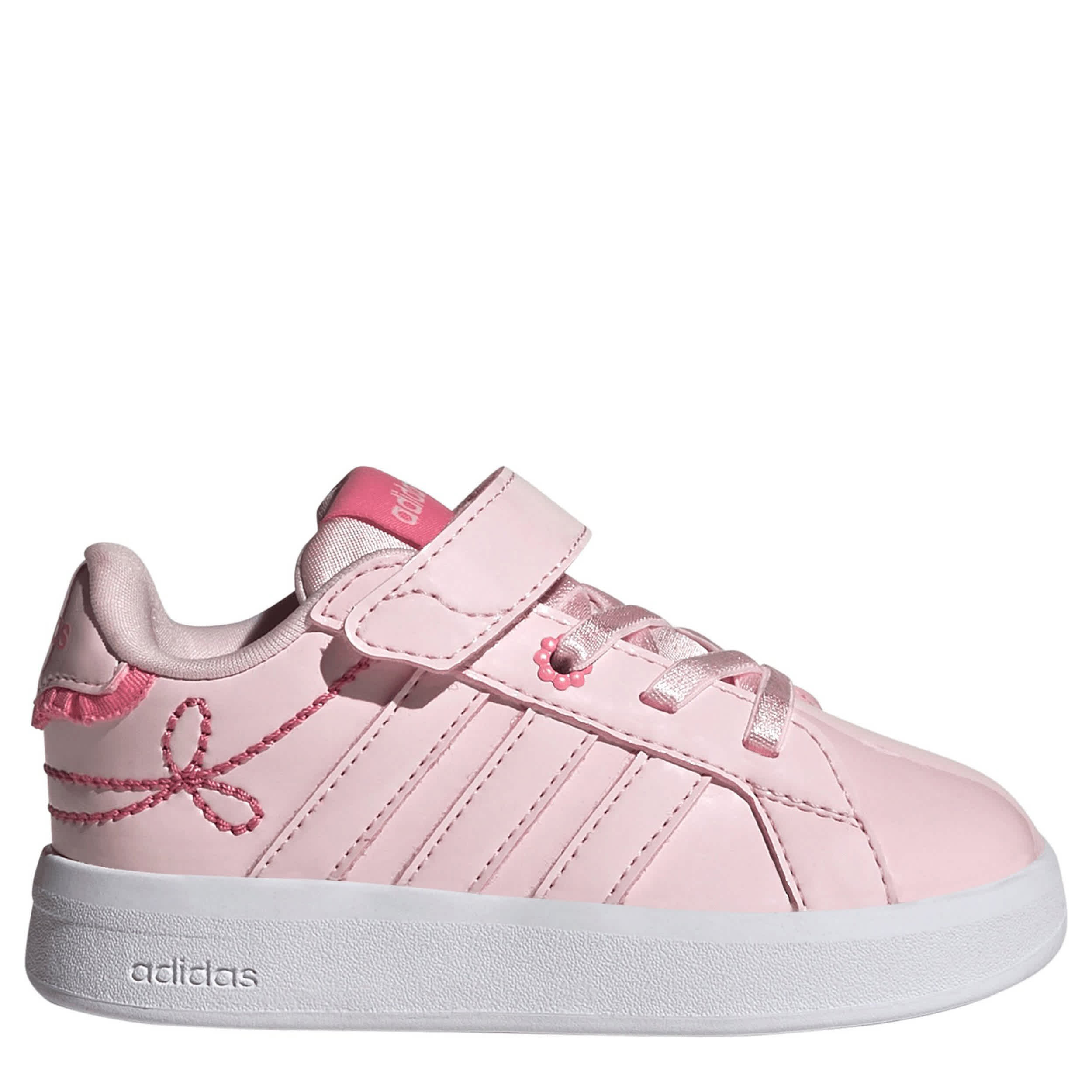 ADIDAS-GIRLS TODDLER GRAND COURT 3.0 SNEAKER-PINK & PALE PINK