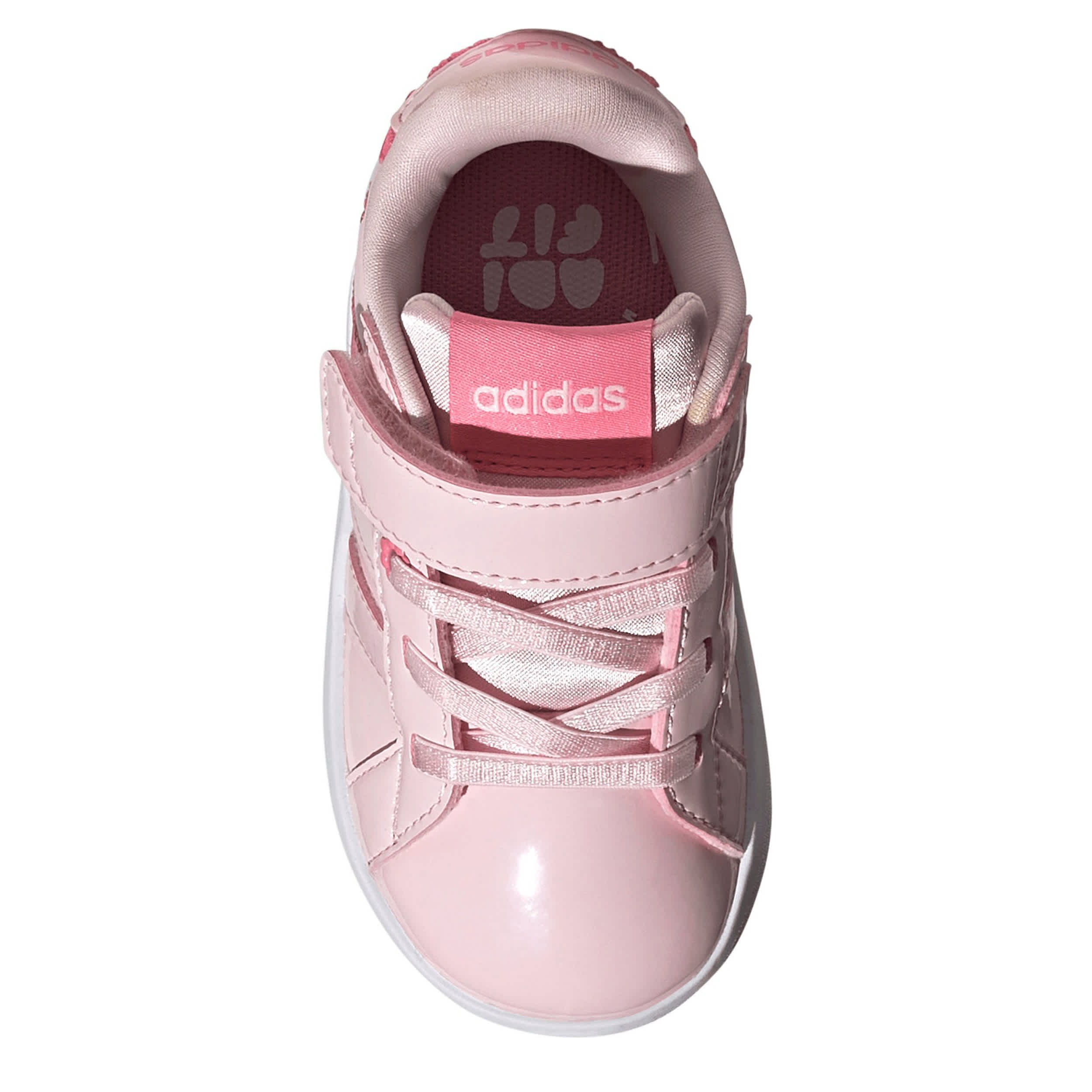 ADIDAS-GIRLS TODDLER GRAND COURT 3.0 SNEAKER-PINK & PALE PINK