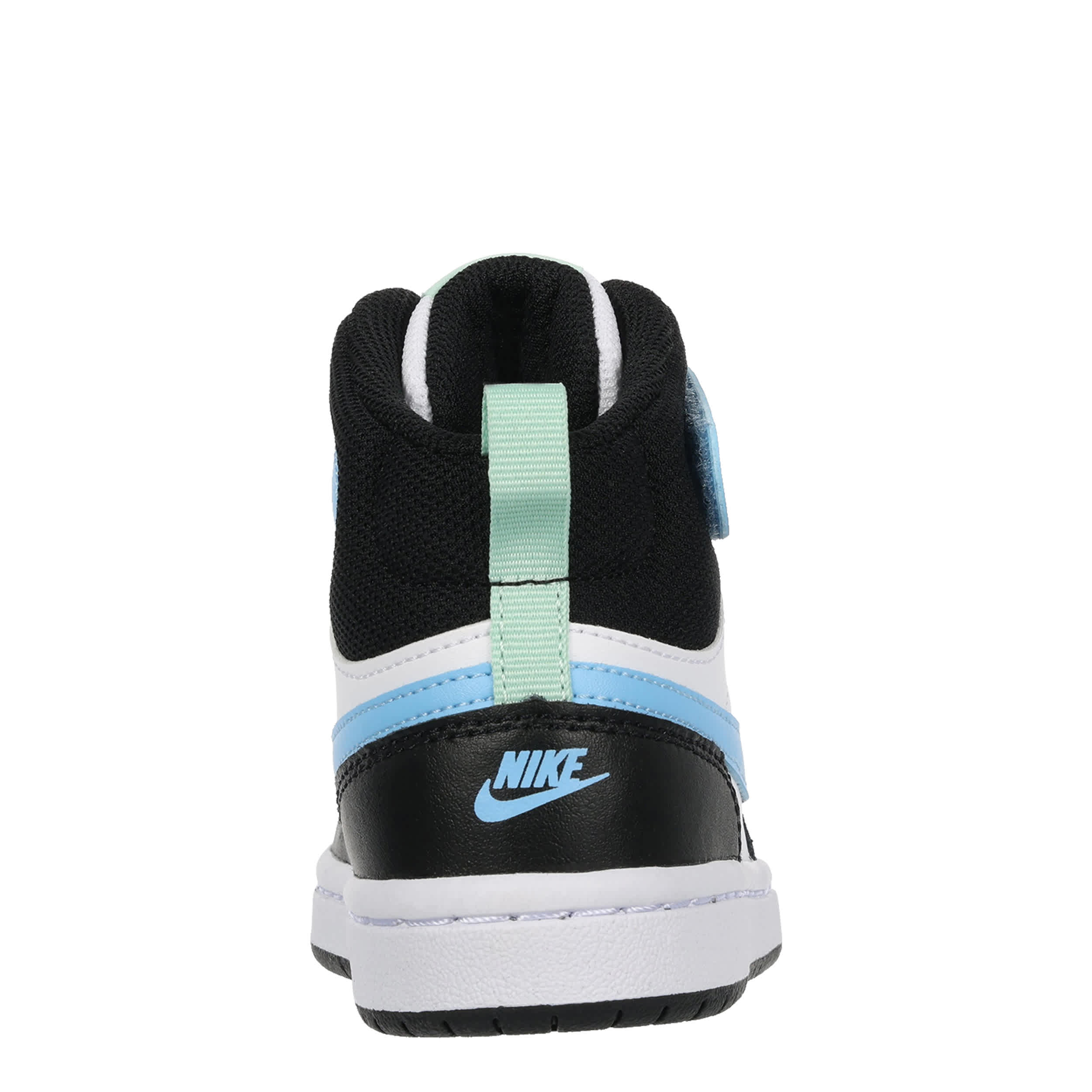 NIKE-BOYS LITTLE KID COURT BOROUGH 2 MID SNEAKER-WHITE & BRIGHT BLUE