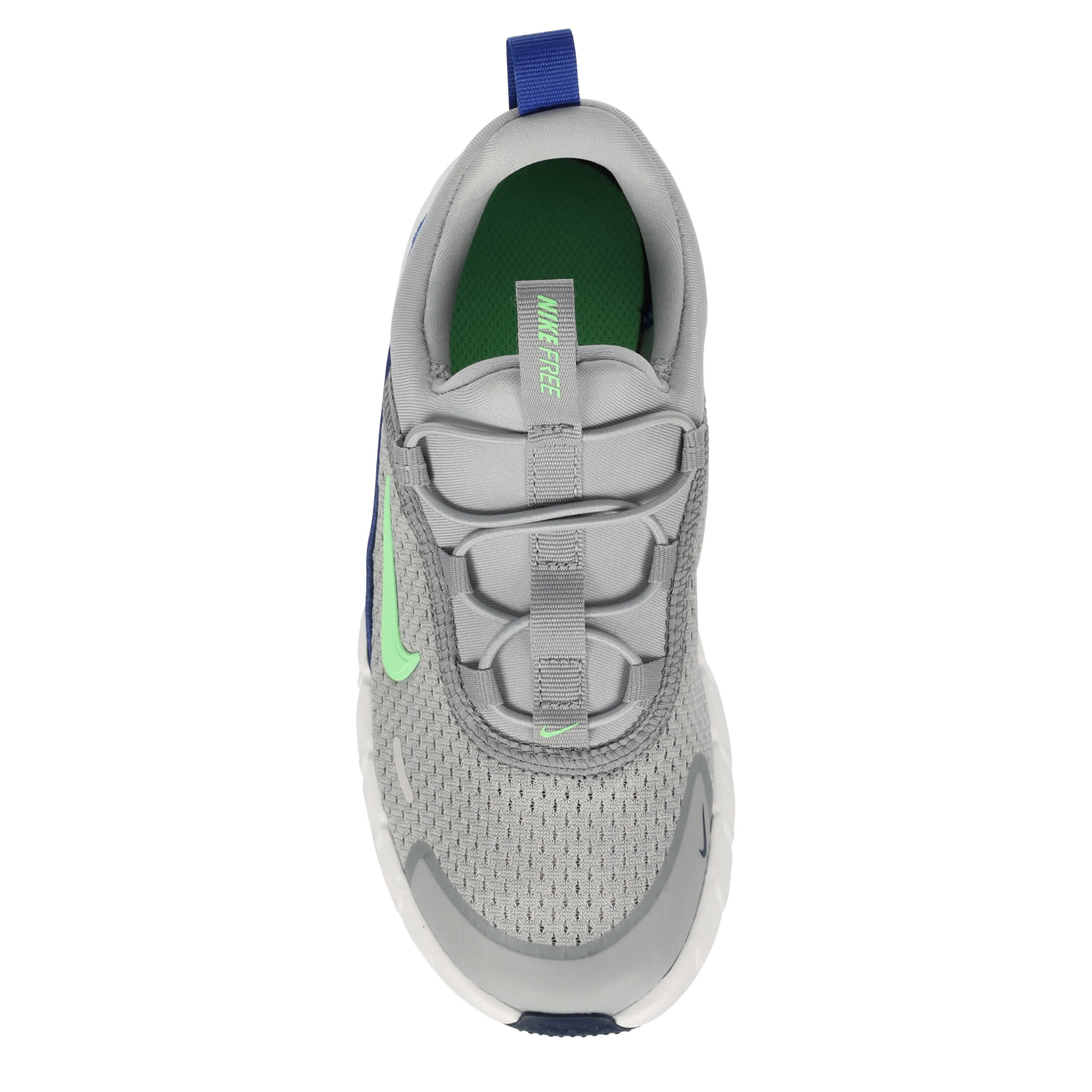 NIKE-BOYS LITTLE KID FREE RIDE RUNNING SHOE-GREY & GREEN