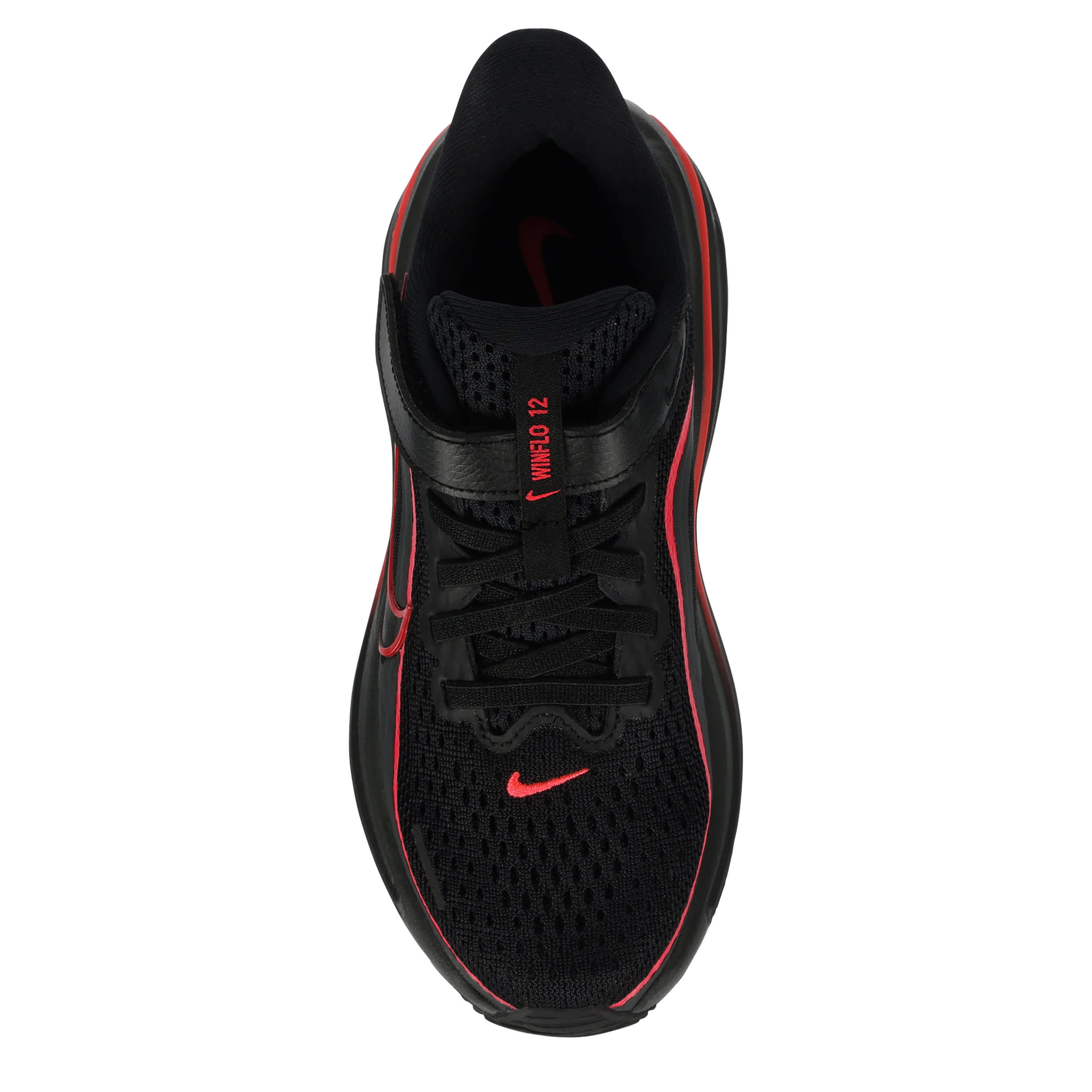 NIKE-BOYS LITTLE KID AIR WINFLO 12 RUNNING SHOE-BLACK & RED