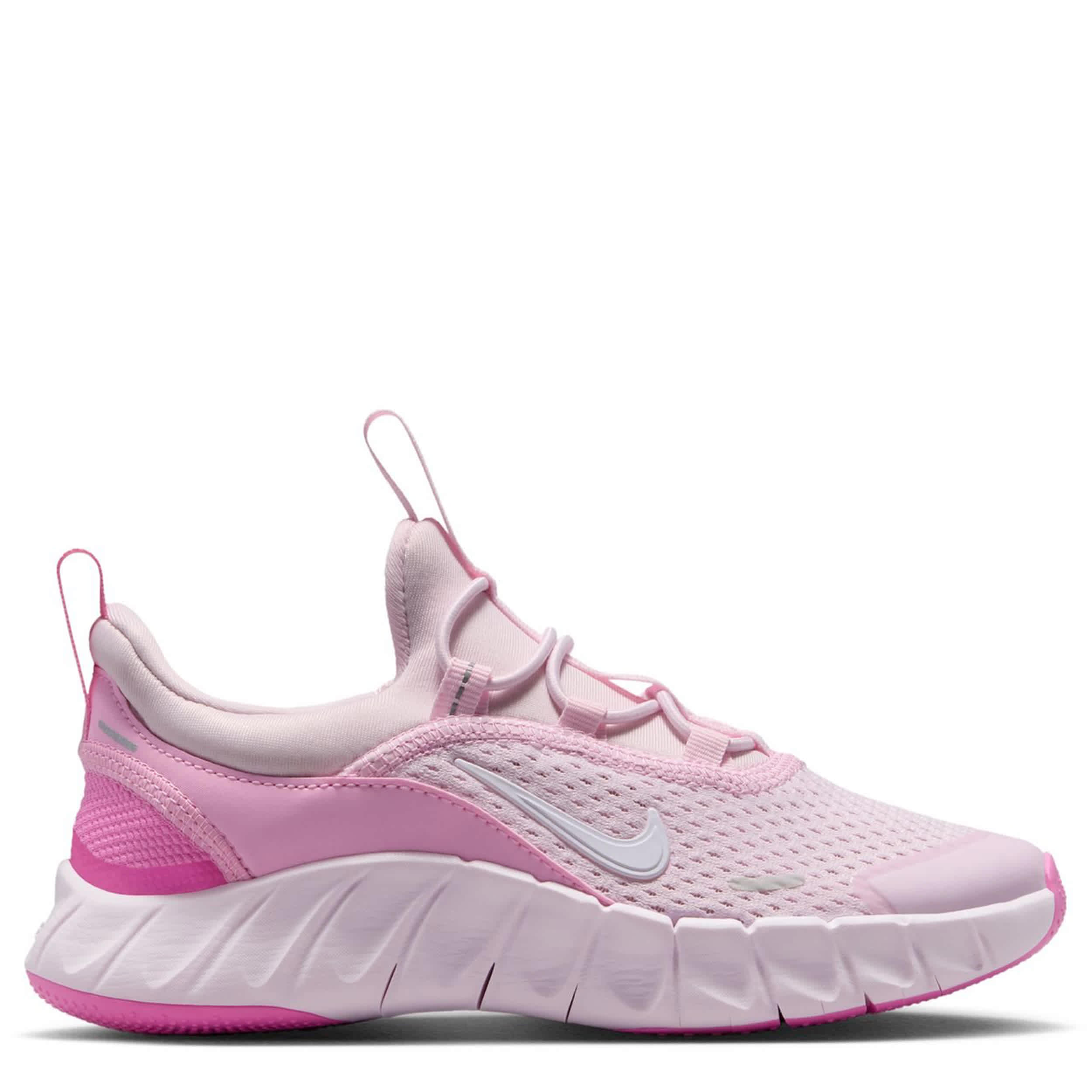 NIKE-GIRLS LITTLE KID FREE RIDE RUNNING SHOE-PINK & WHITE