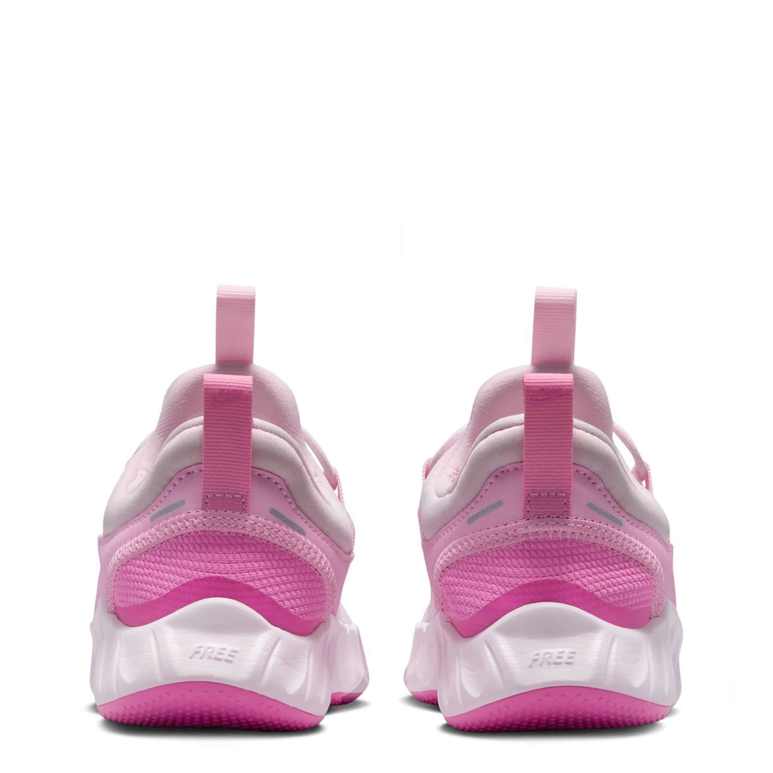 NIKE-GIRLS LITTLE KID FREE RIDE RUNNING SHOE-PINK & WHITE