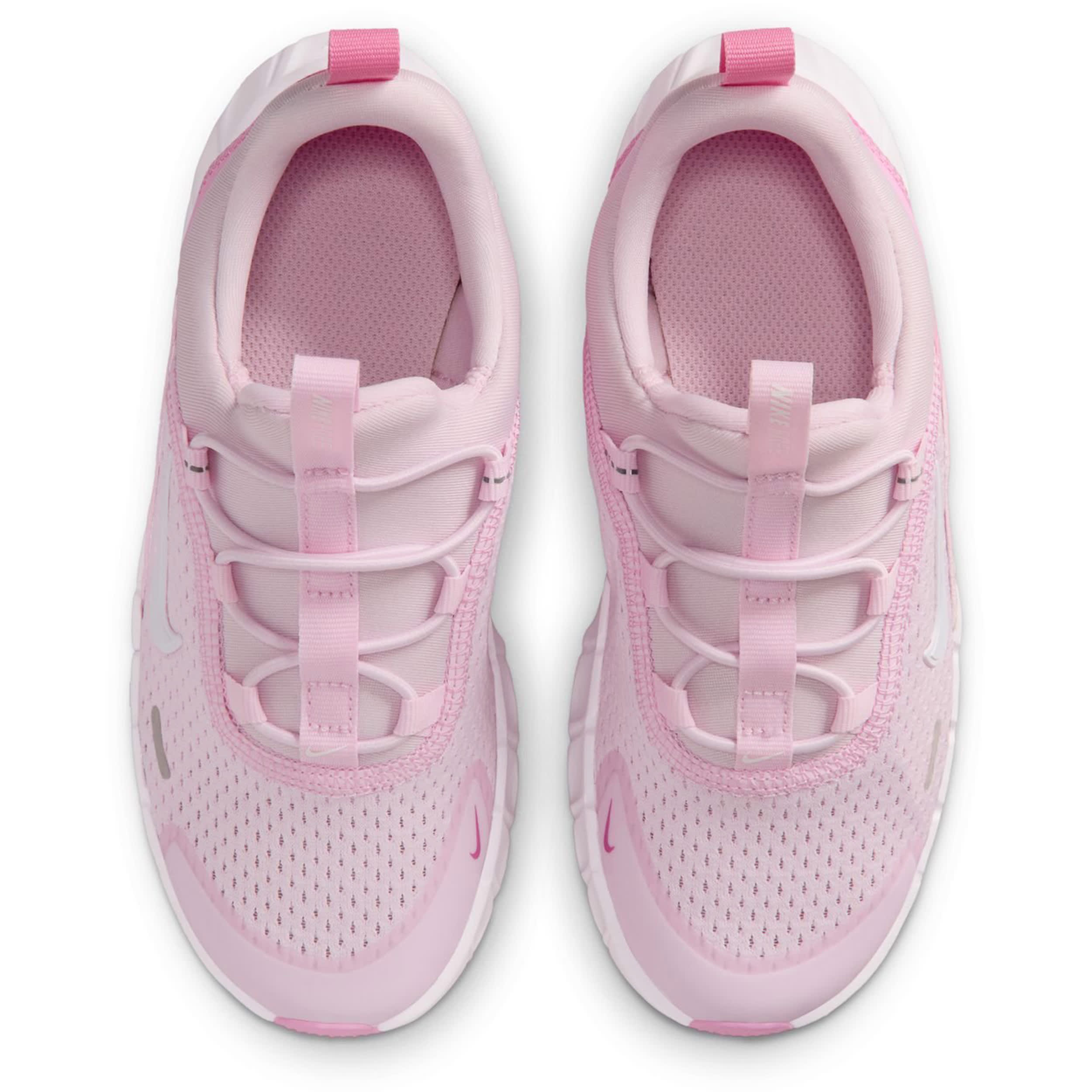 NIKE-GIRLS LITTLE KID FREE RIDE RUNNING SHOE-PINK & WHITE