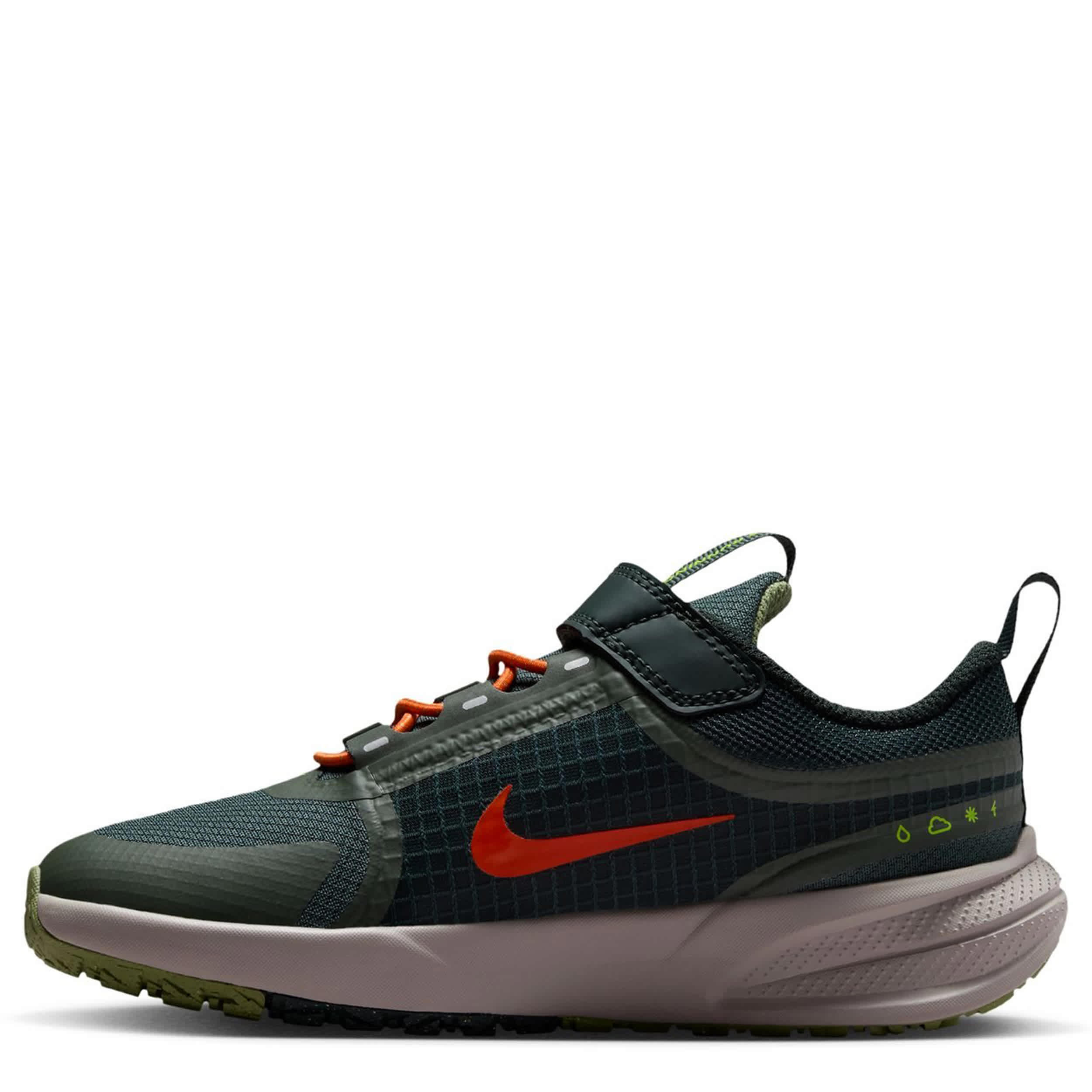 NIKE-BOYS LITTLE KID STAR RUNNER UTILITY SNEAKER-DARK GREEN & ORANGE