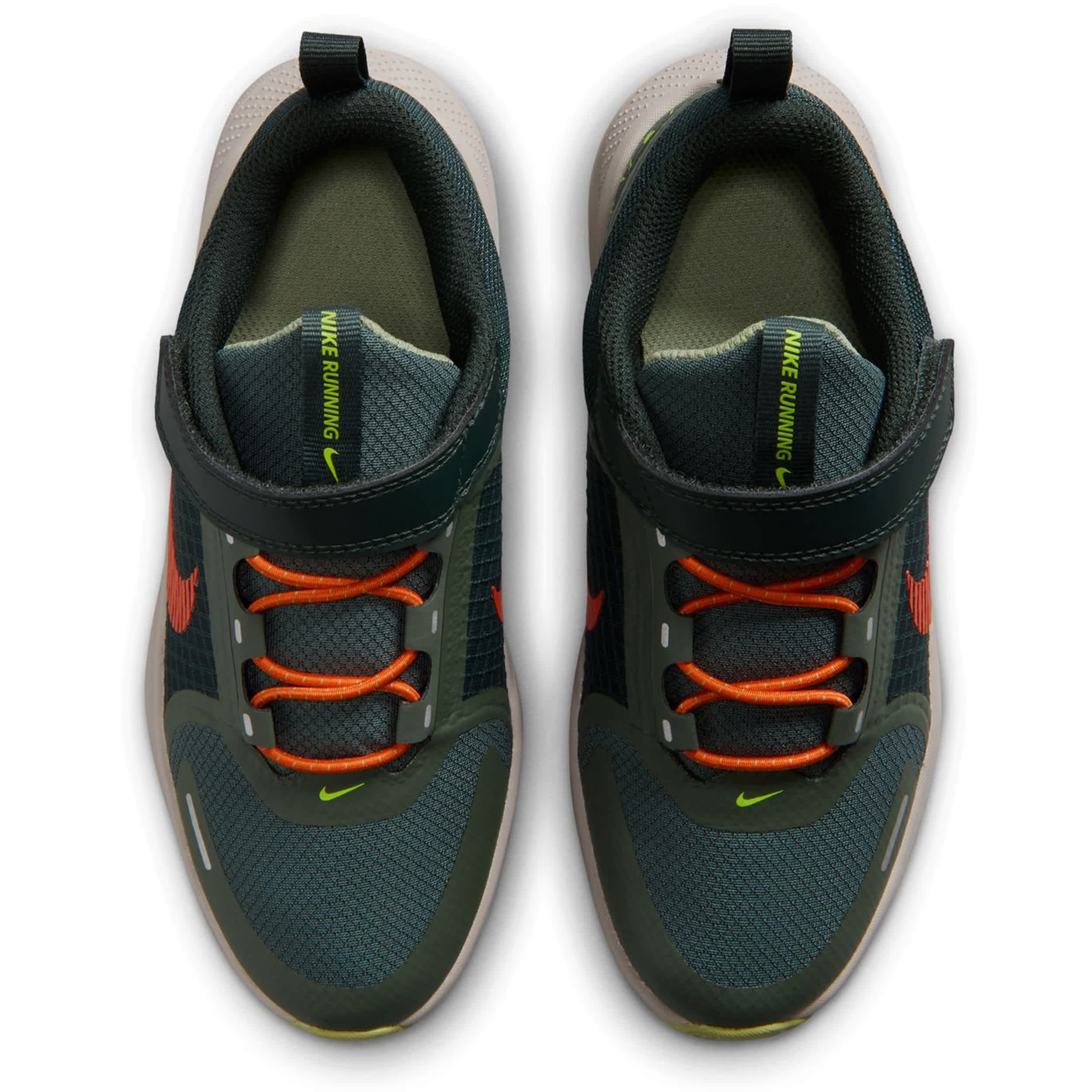 NIKE-BOYS LITTLE KID STAR RUNNER UTILITY SNEAKER-DARK GREEN & ORANGE
