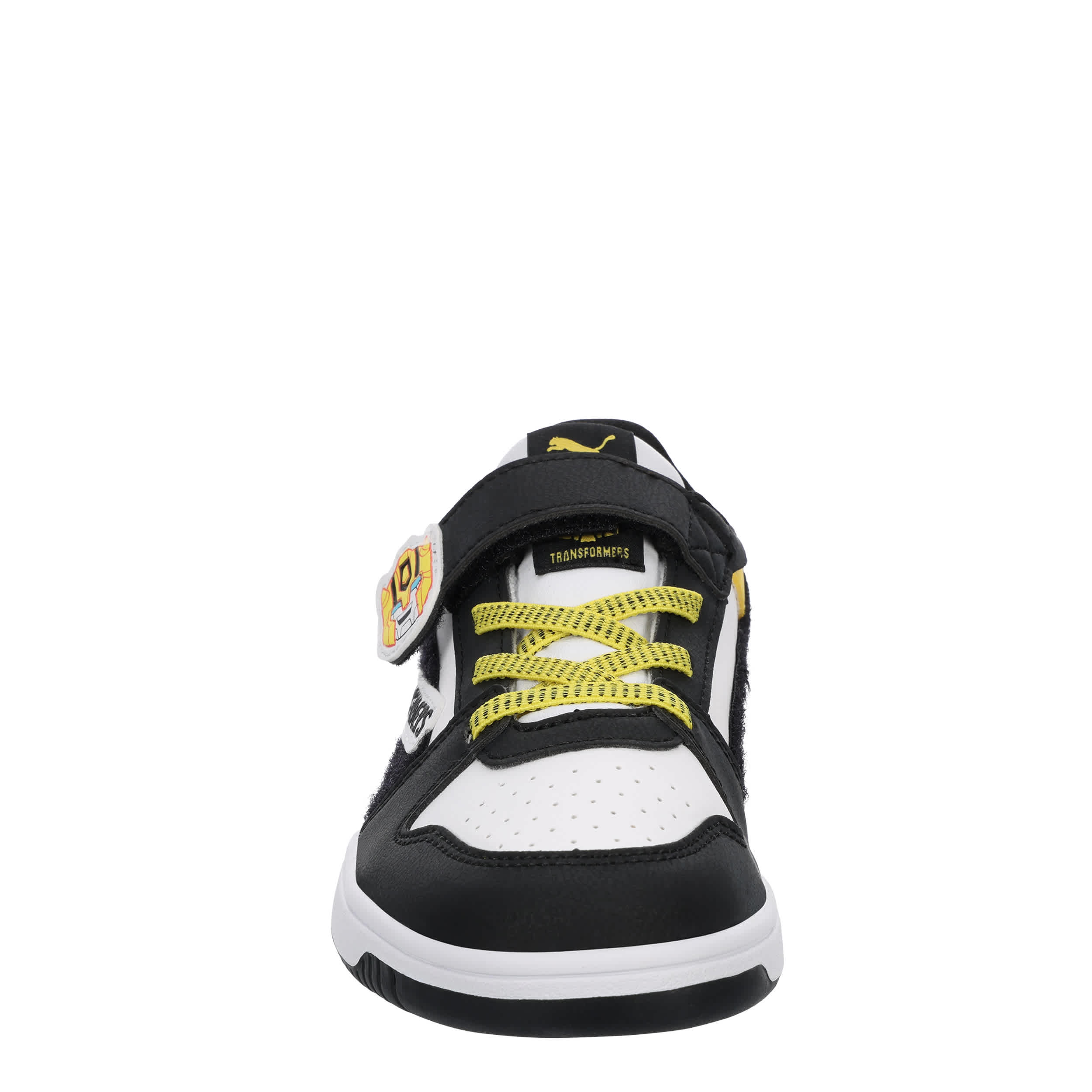 PUMA-BOYS LITTLE KID REBOUND V6 LOW SNEAKER-BLACK & YELLOW
