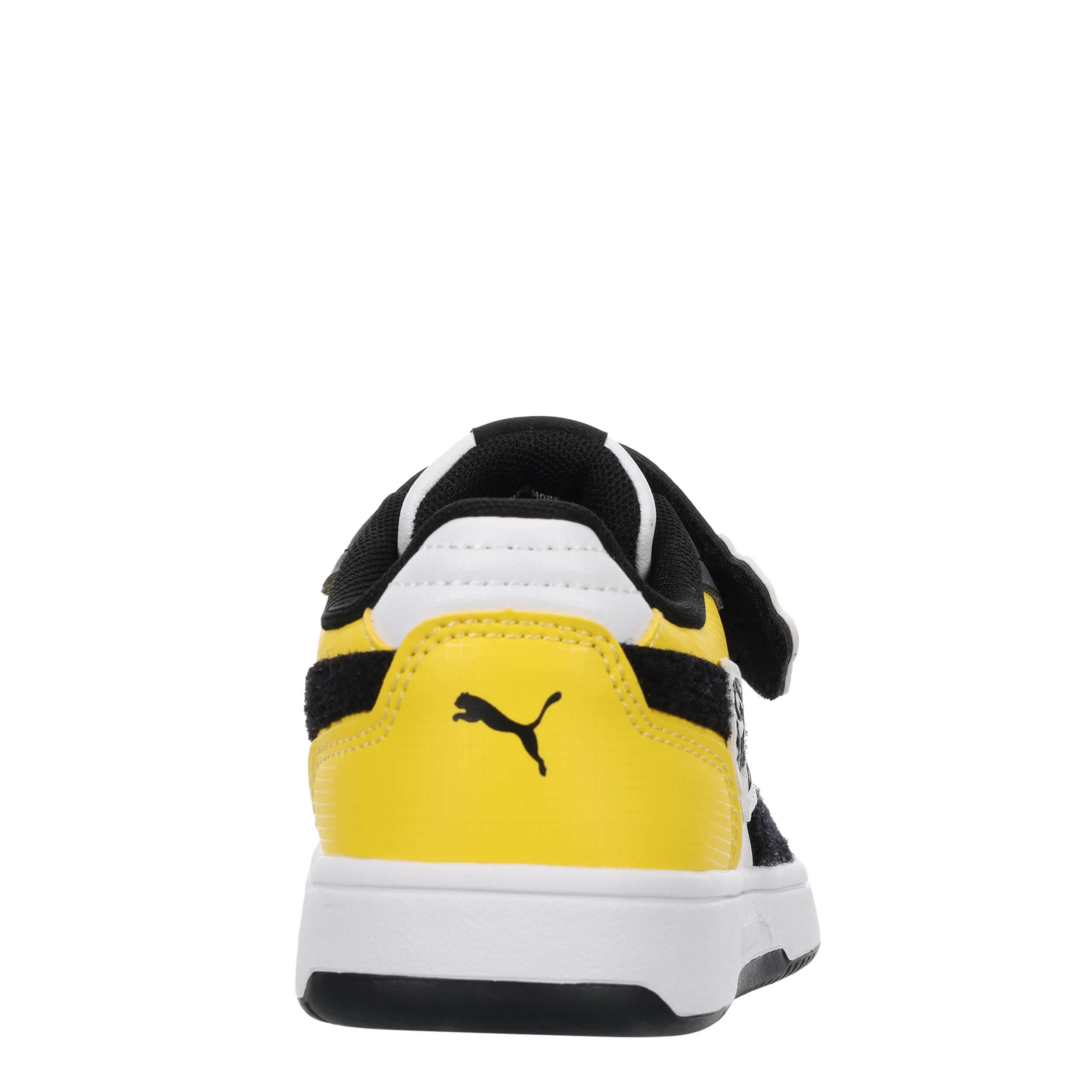 PUMA-BOYS LITTLE KID REBOUND V6 LOW SNEAKER-BLACK & YELLOW