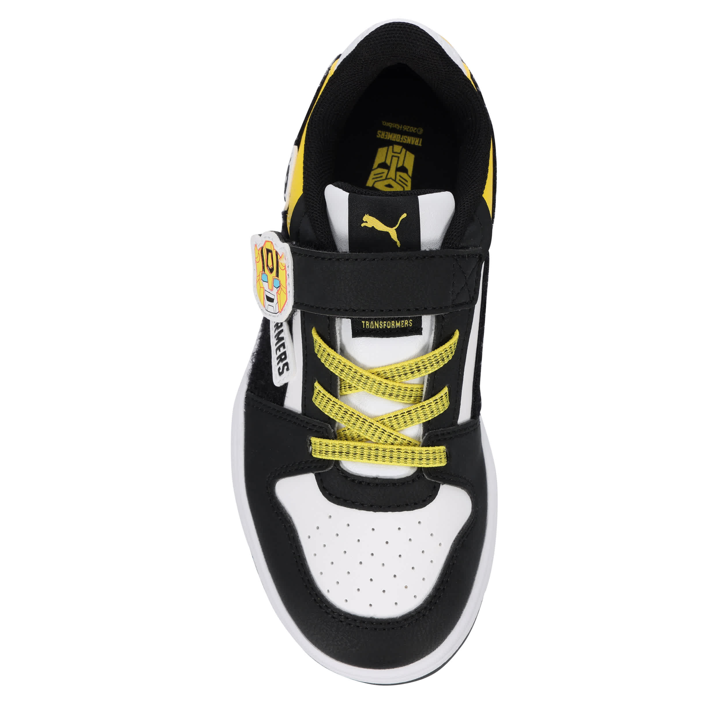 PUMA-BOYS LITTLE KID REBOUND V6 LOW SNEAKER-BLACK & YELLOW