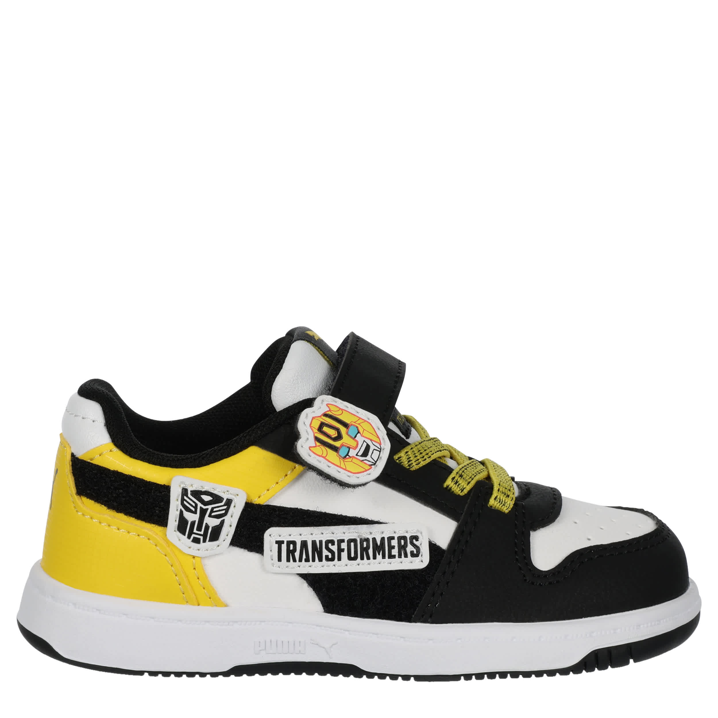 PUMA-BOYS INFANT TODDLER REBOUND V6 LOW SNEAKER-BLACK & YELLOW