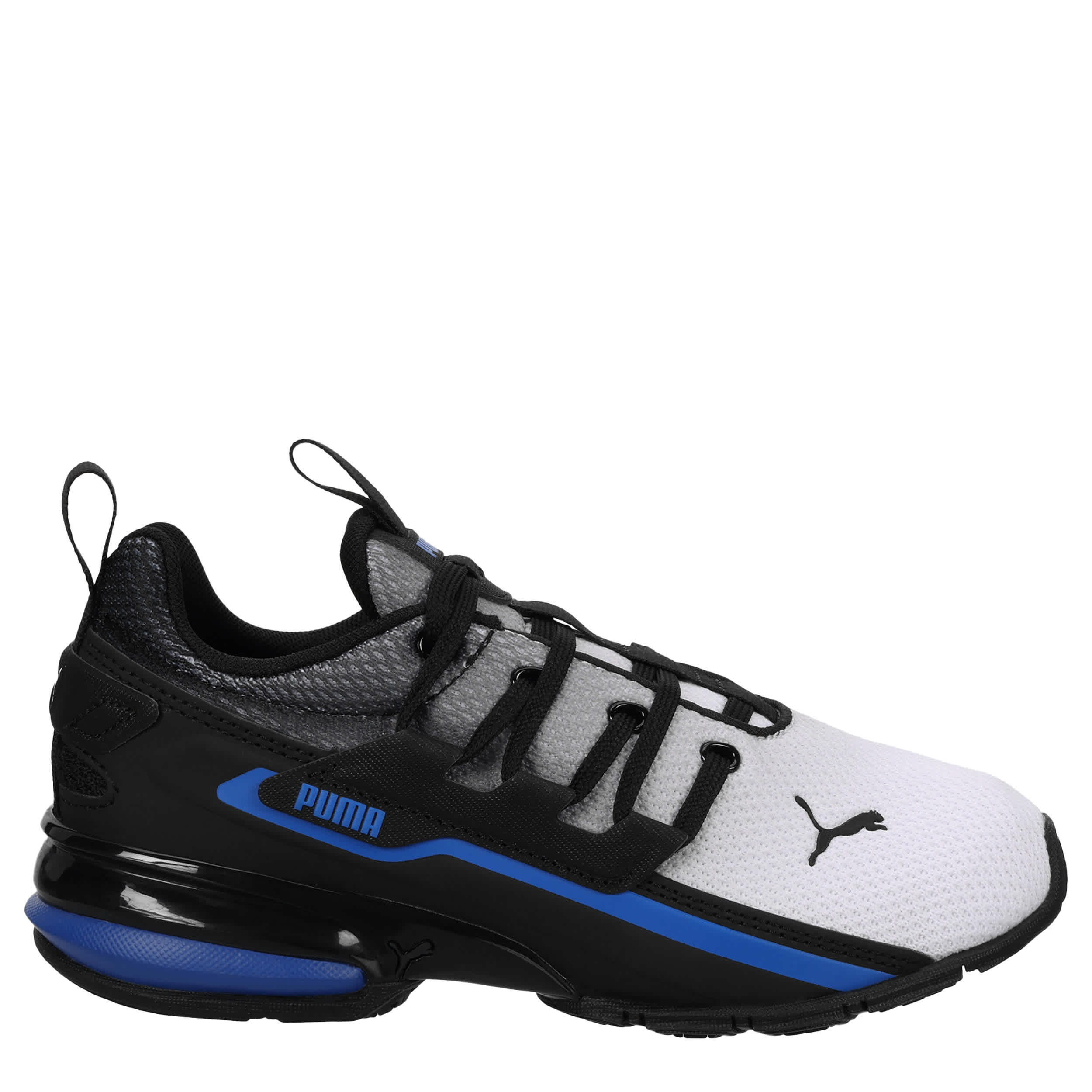 PUMA-BOYS LITTLE KID AXELION SNEAKER-WHITE & BLUE