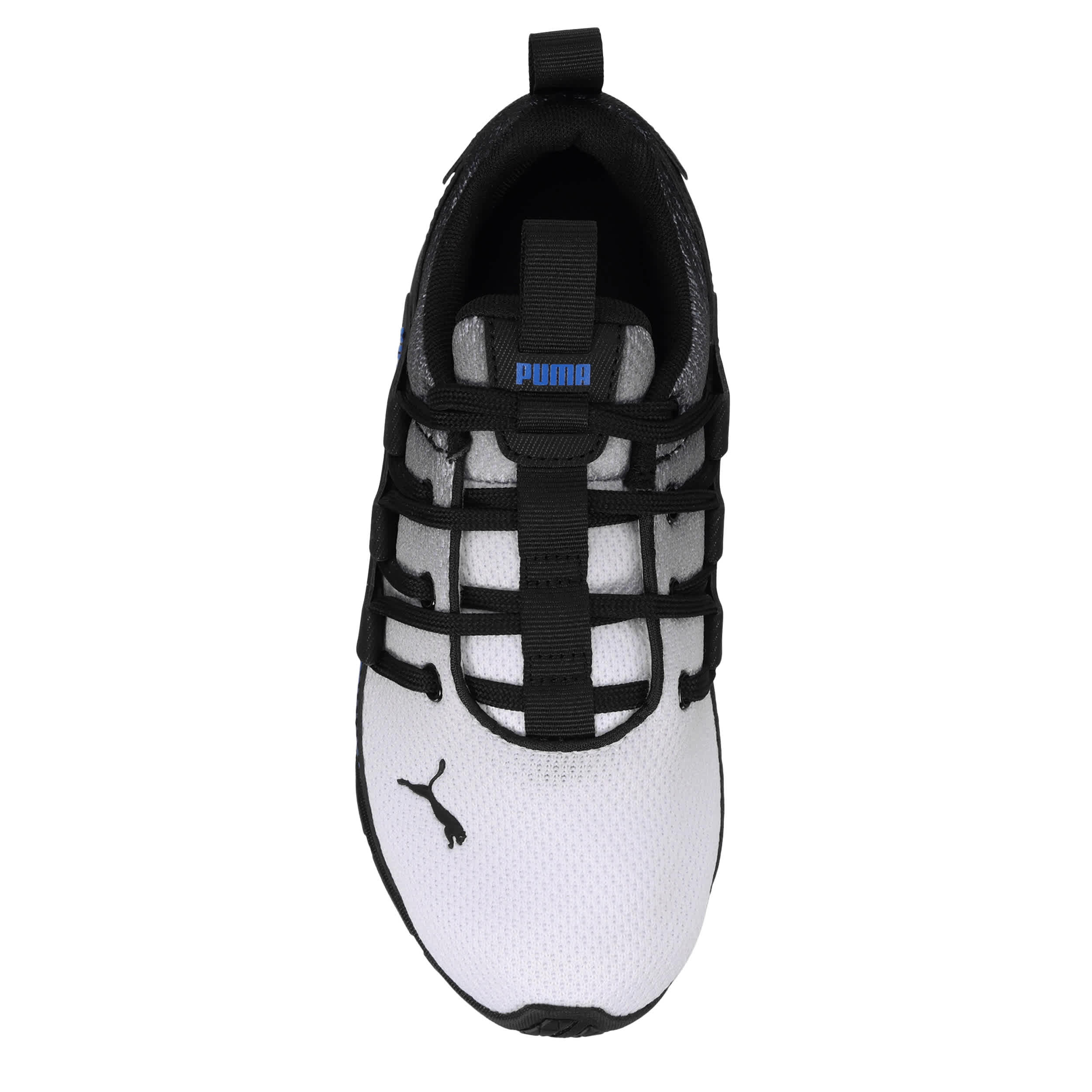 PUMA-BOYS LITTLE KID AXELION SNEAKER-WHITE & BLUE
