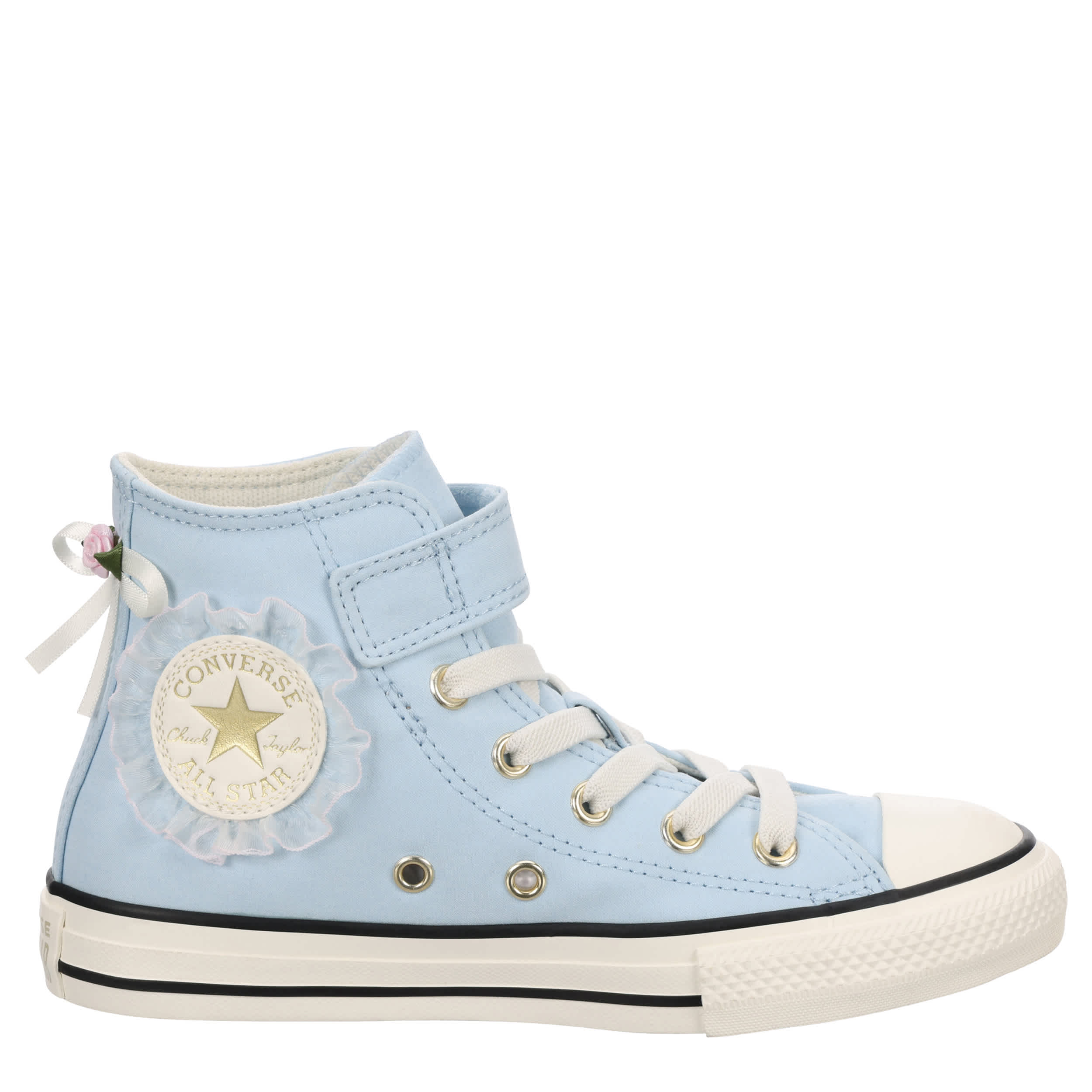 CONVERSE-GIRLS CHUCK TAYLOR ALL STAR HIGH SNEAKER-LIGHT BLUE & WHITE