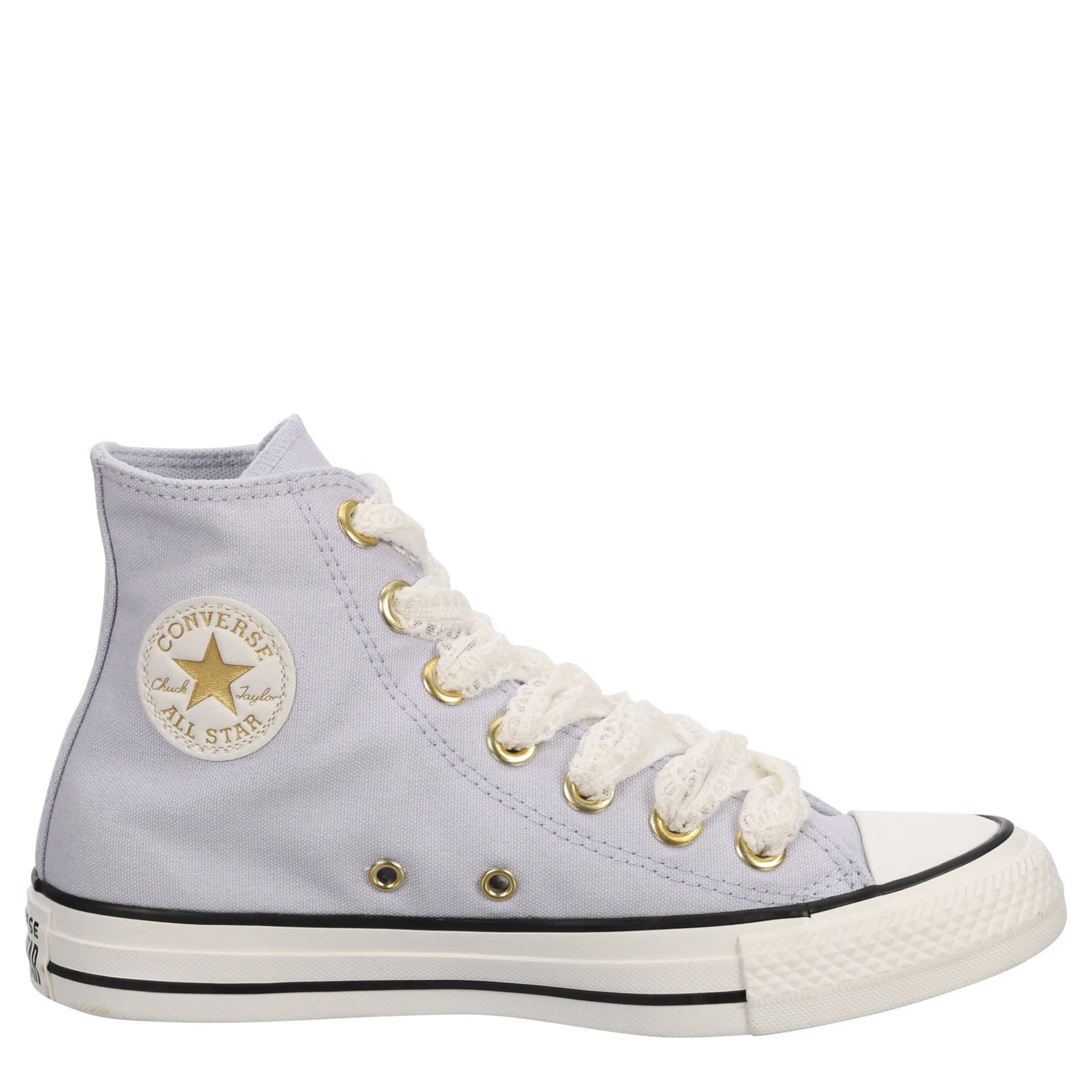 CONVERSE-GIRLS BIG KID CHUCK TAYLOR ALL STAR OXFORD SNEAKER-GREY & WHITE