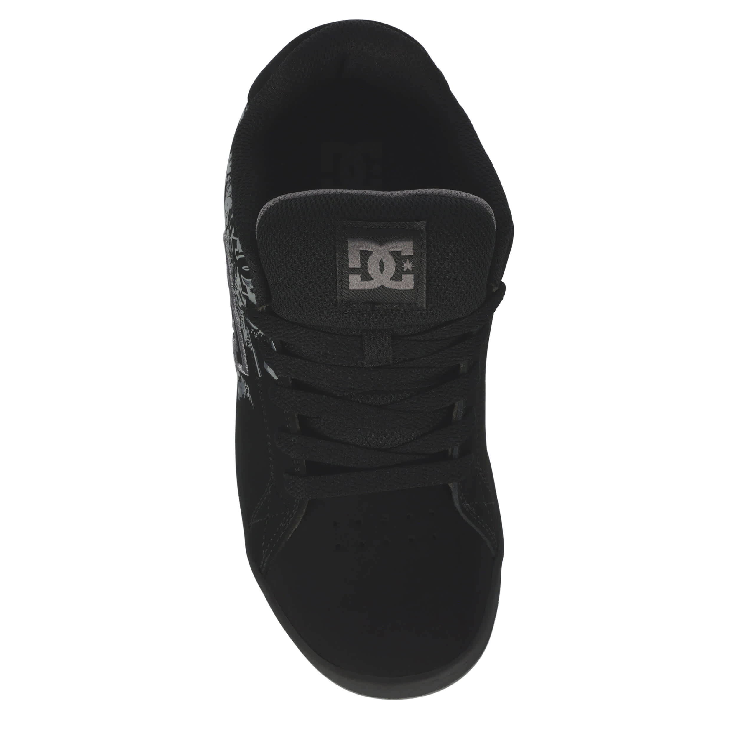 DC SHOES-BOYS LITTLE-BIG KID GAVELER SKULLS SKATE SHOE-BLACK & WHITE