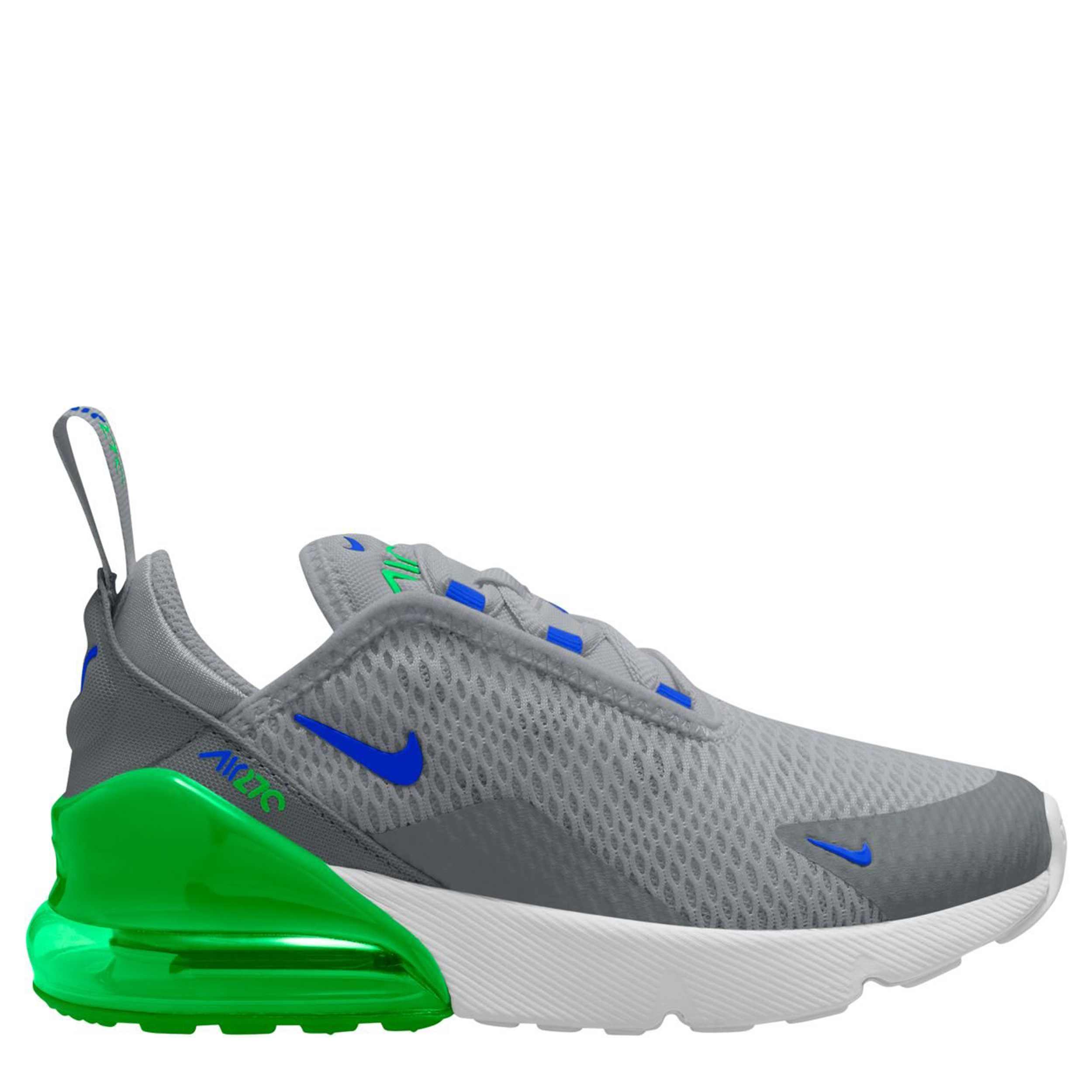 NIKE-BOYS LITTLE KID AIR MAX 270 SNEAKER-GREY & BLUE