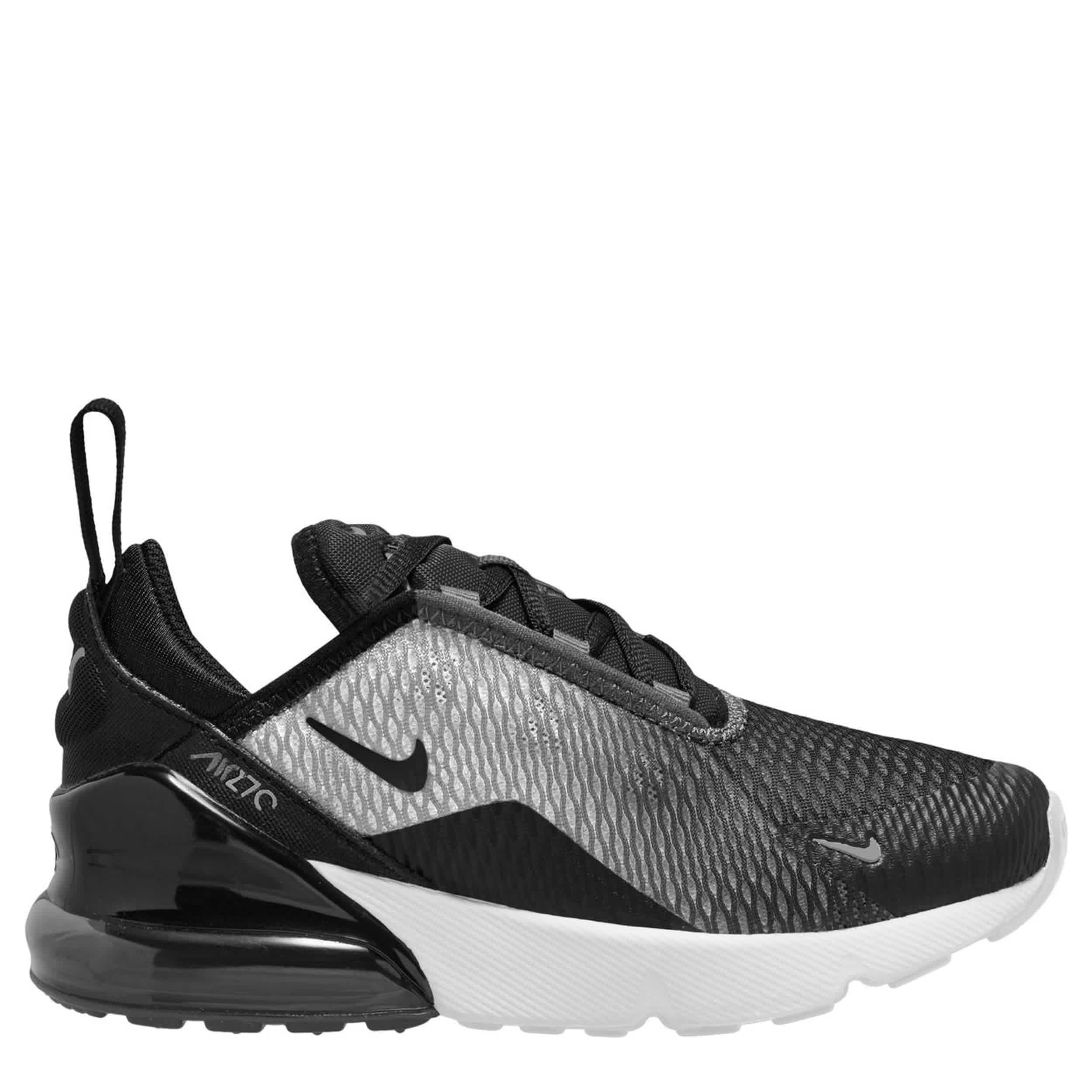 NIKE-BOYS LITTLE KID AIR MAX 270 SNEAKER-BLACK & GREY