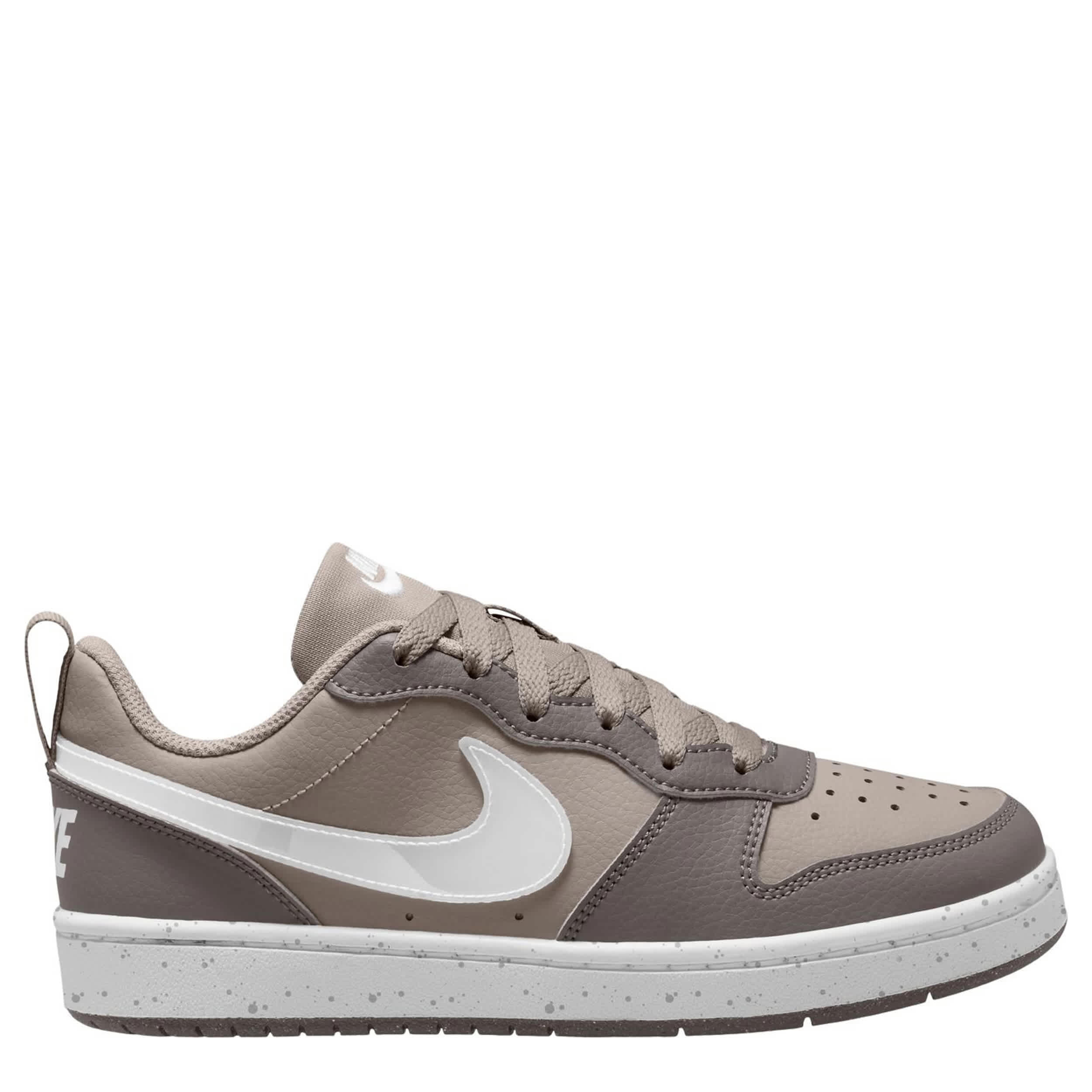 NIKE-BOYS BIG KID COURT BOROUGH LOW RECRAFT SNEAKER-GREY & PALE GREY