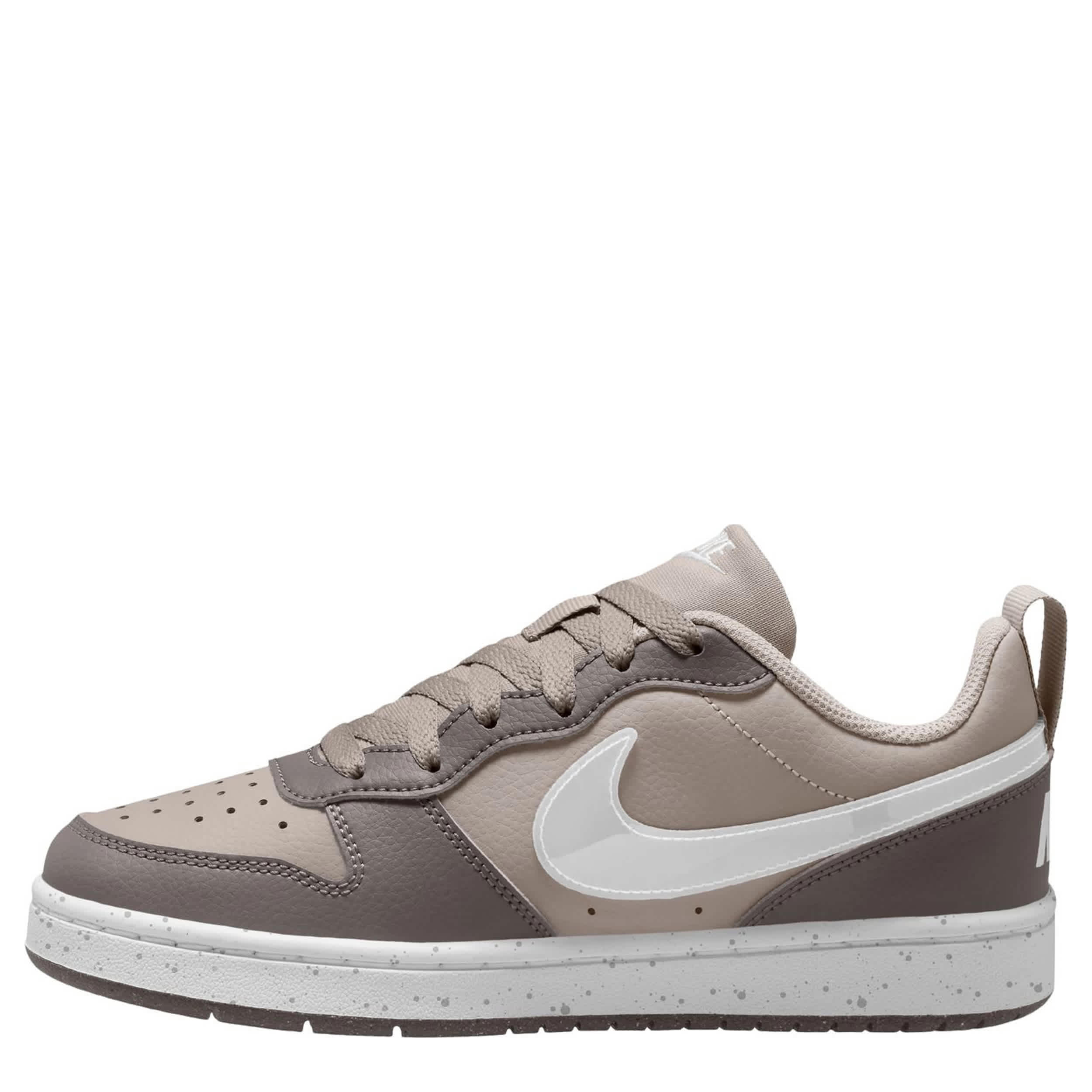 NIKE-BOYS BIG KID COURT BOROUGH LOW RECRAFT SNEAKER-GREY & PALE GREY