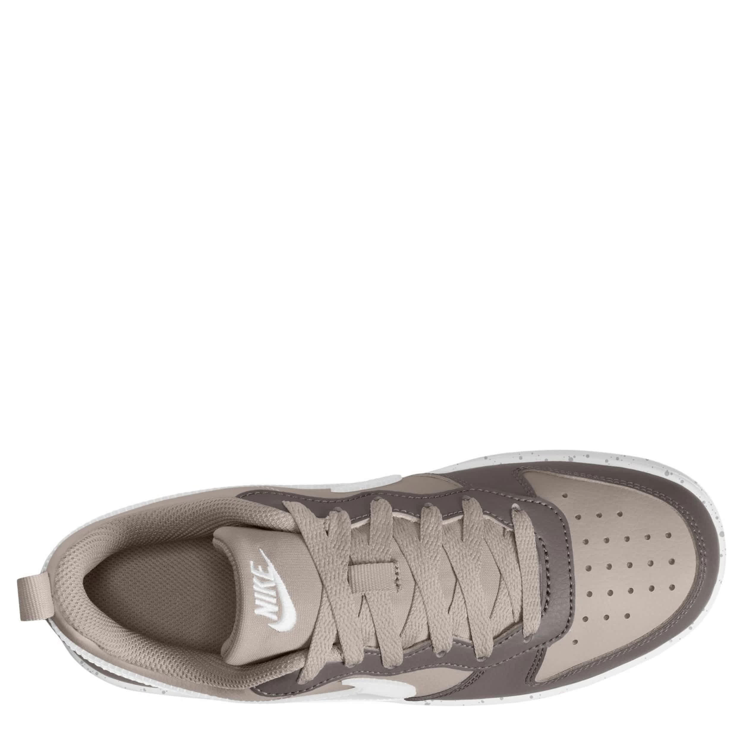 NIKE-BOYS BIG KID COURT BOROUGH LOW RECRAFT SNEAKER-GREY & PALE GREY