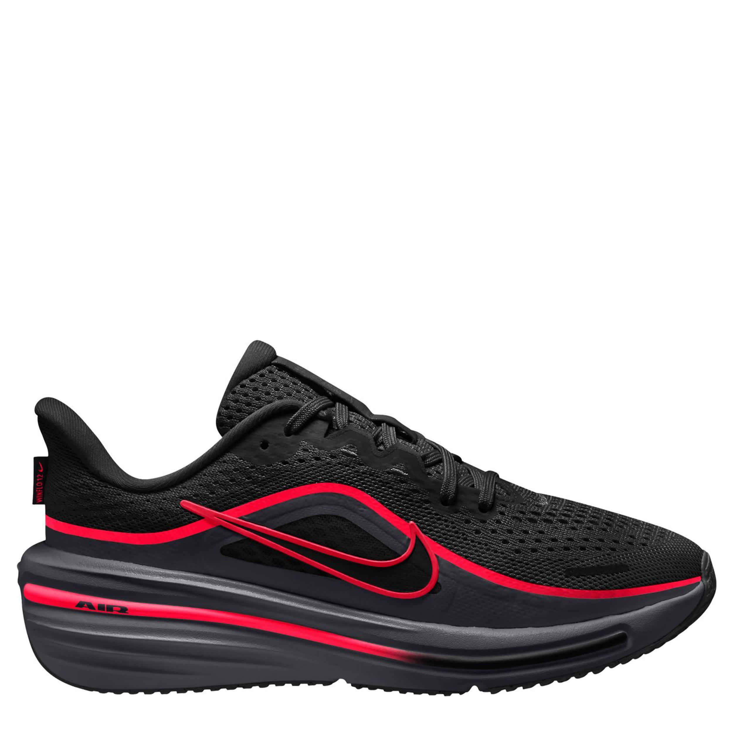 NIKE-BOYS BIG KID AIR WINFLO 12 RUNNING SHOE-BLACK & RED