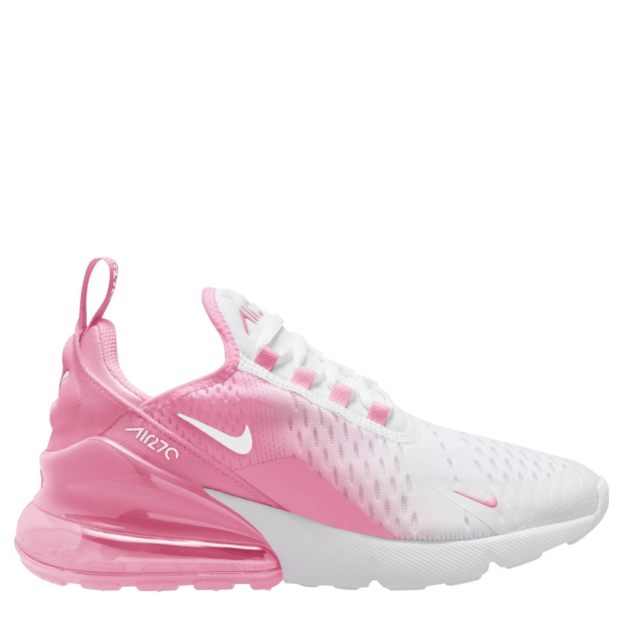 NIKE-GIRLS BIG KID AIR MAX 270 SNEAKER-PINK & WHITE