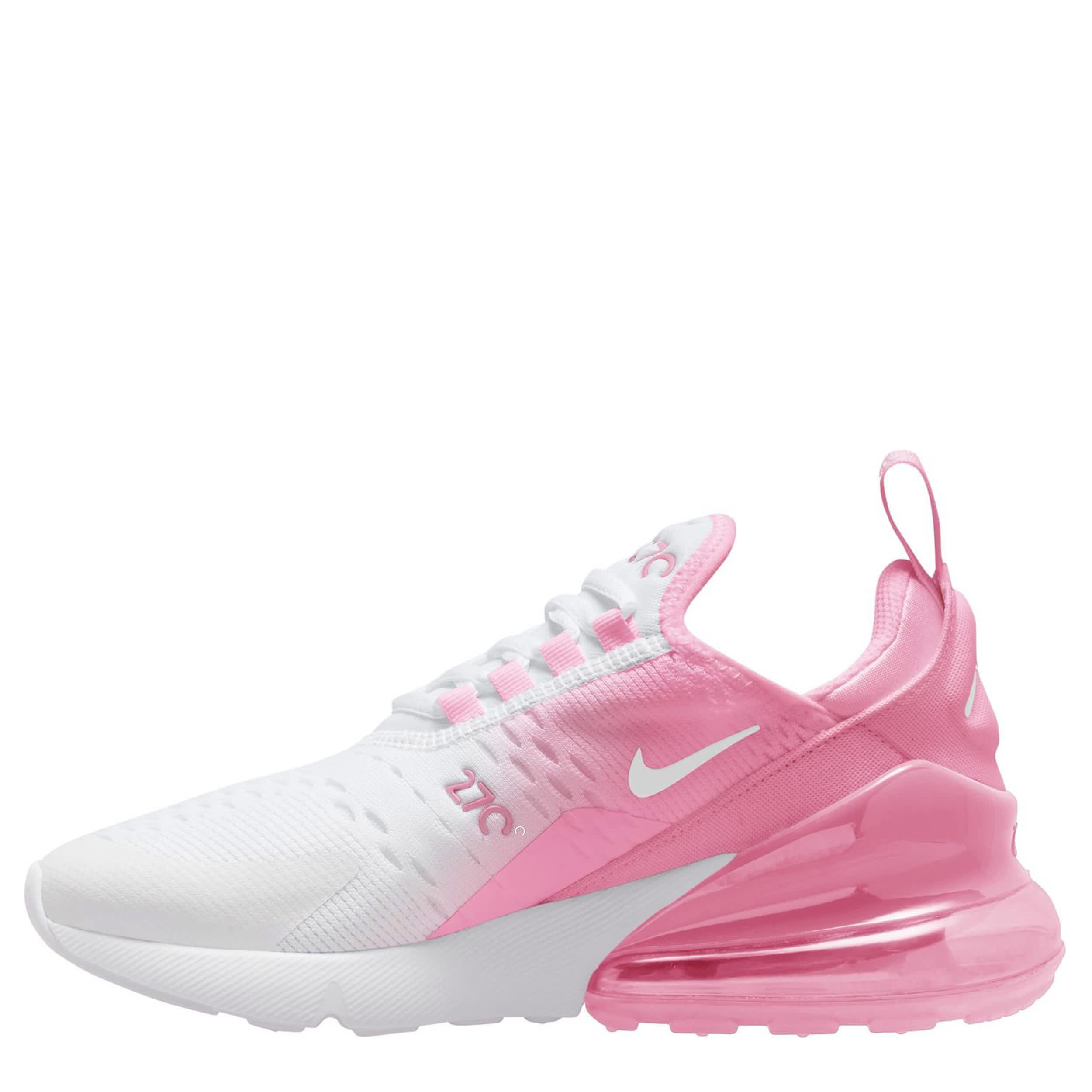 NIKE-GIRLS BIG KID AIR MAX 270 SNEAKER-PINK & WHITE