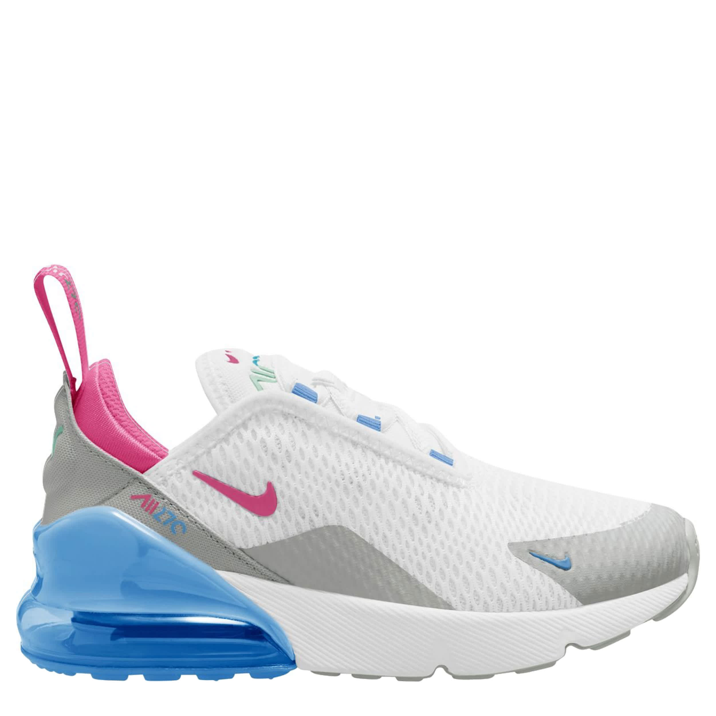 NIKE-GIRLS LITTLE KID AIR MAX 270 SNEAKER-WHITE & PINK