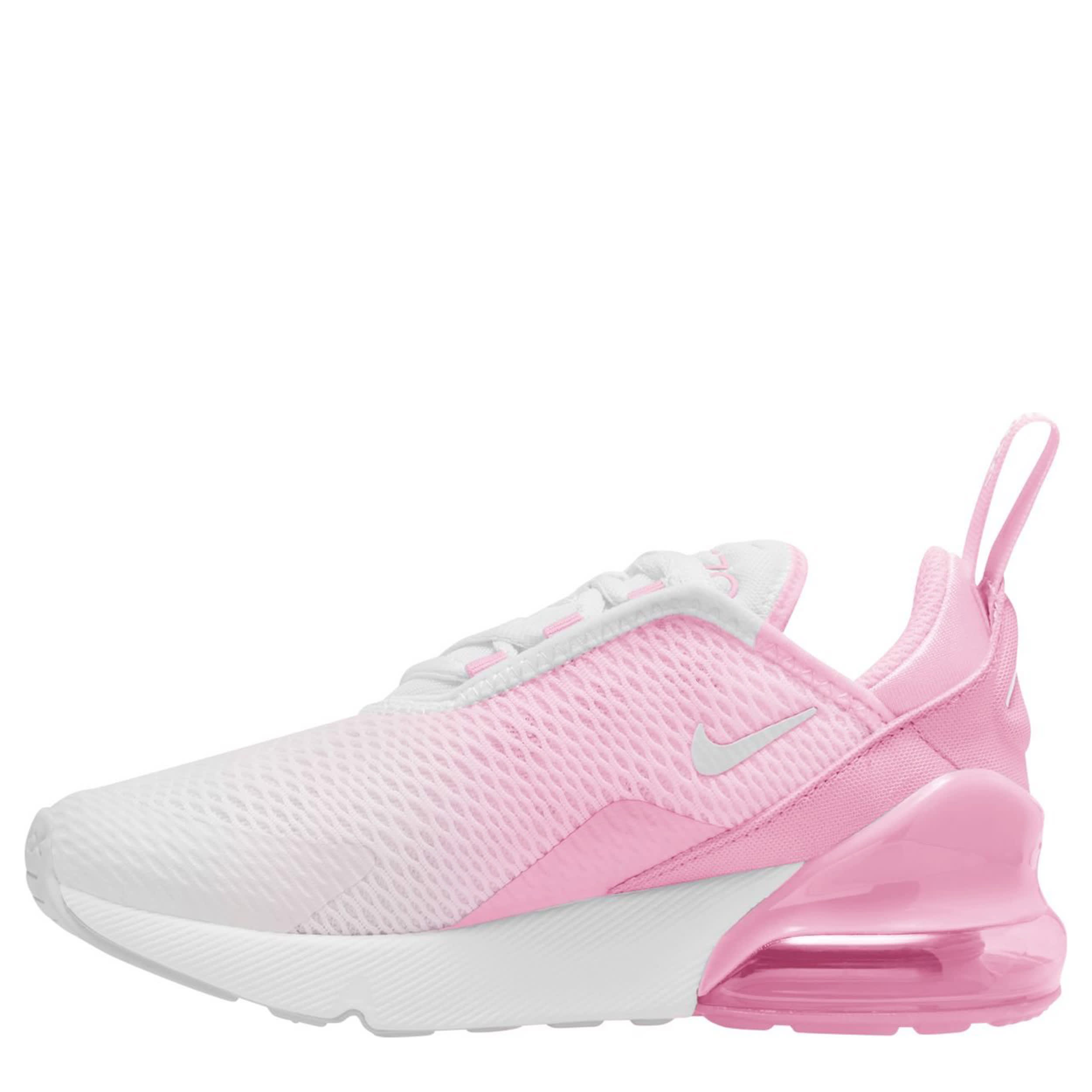 NIKE-GIRLS LITTLE KID AIR MAX 270 SNEAKER-PINK & WHITE
