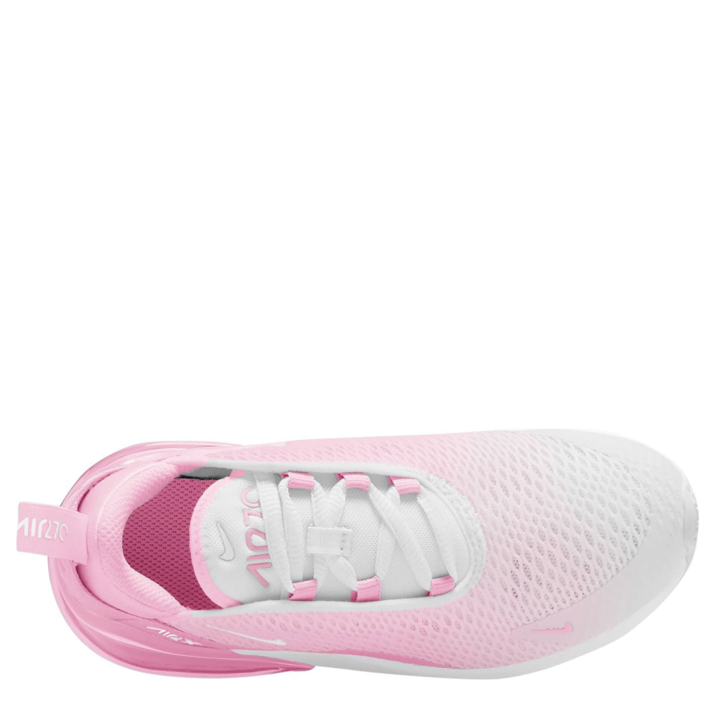 NIKE-GIRLS LITTLE KID AIR MAX 270 SNEAKER-PINK & WHITE
