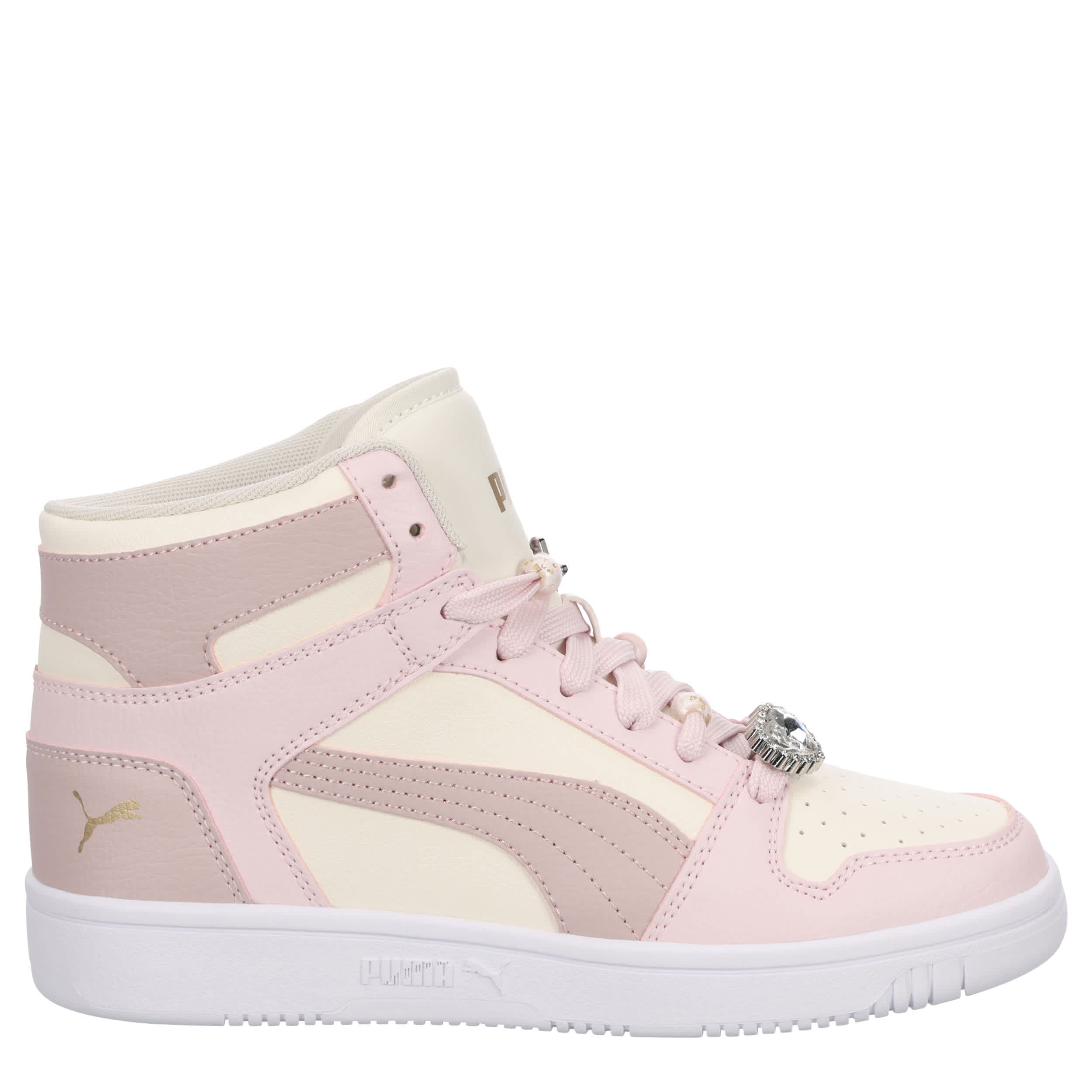 PUMA-GIRLS BIG KID REBOUND LAYUP SNEAKER-PURPLE & TAUPE
