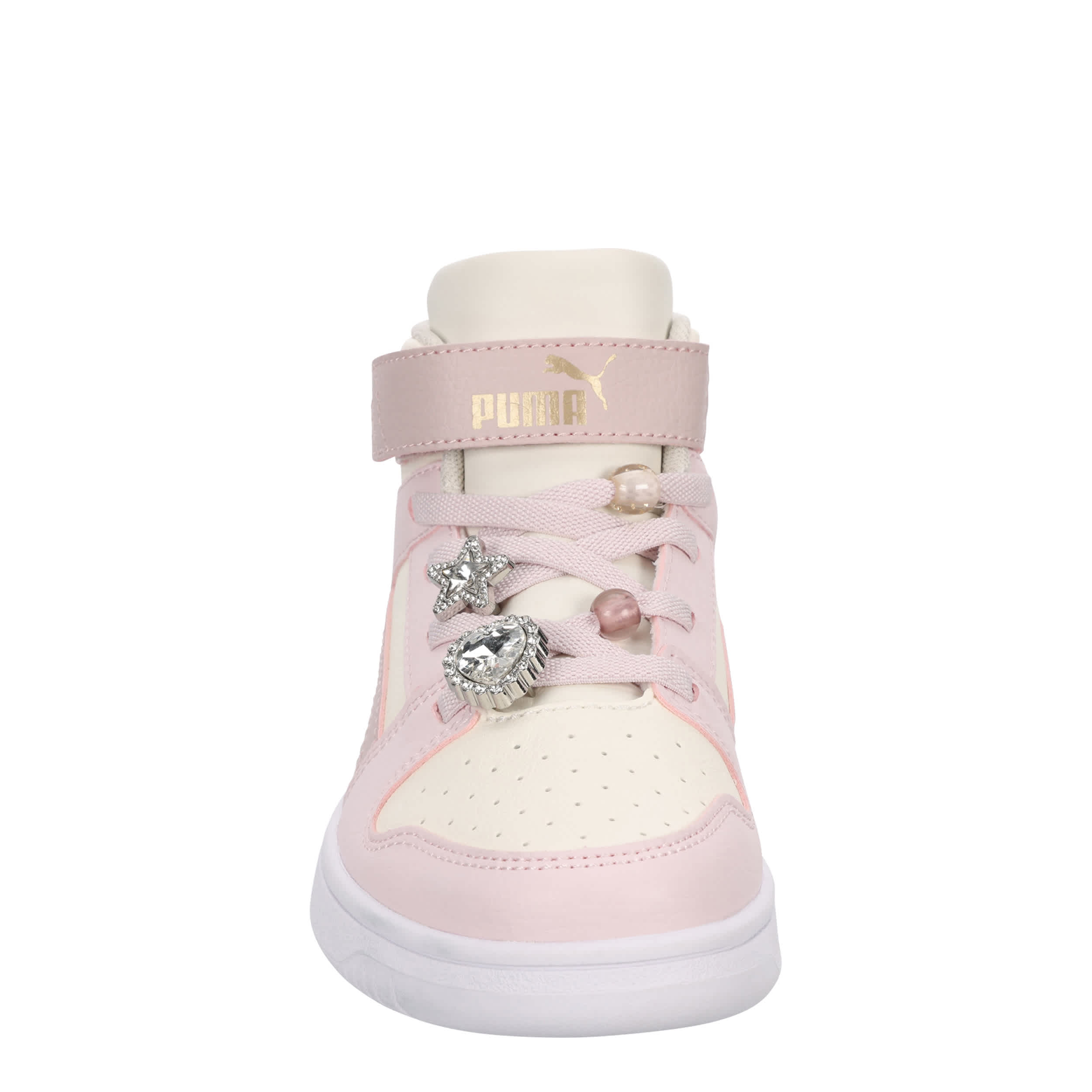 PUMA-GIRLS LITTLE KID REBOUND MID SNEAKER-PURPLE & TAUPE