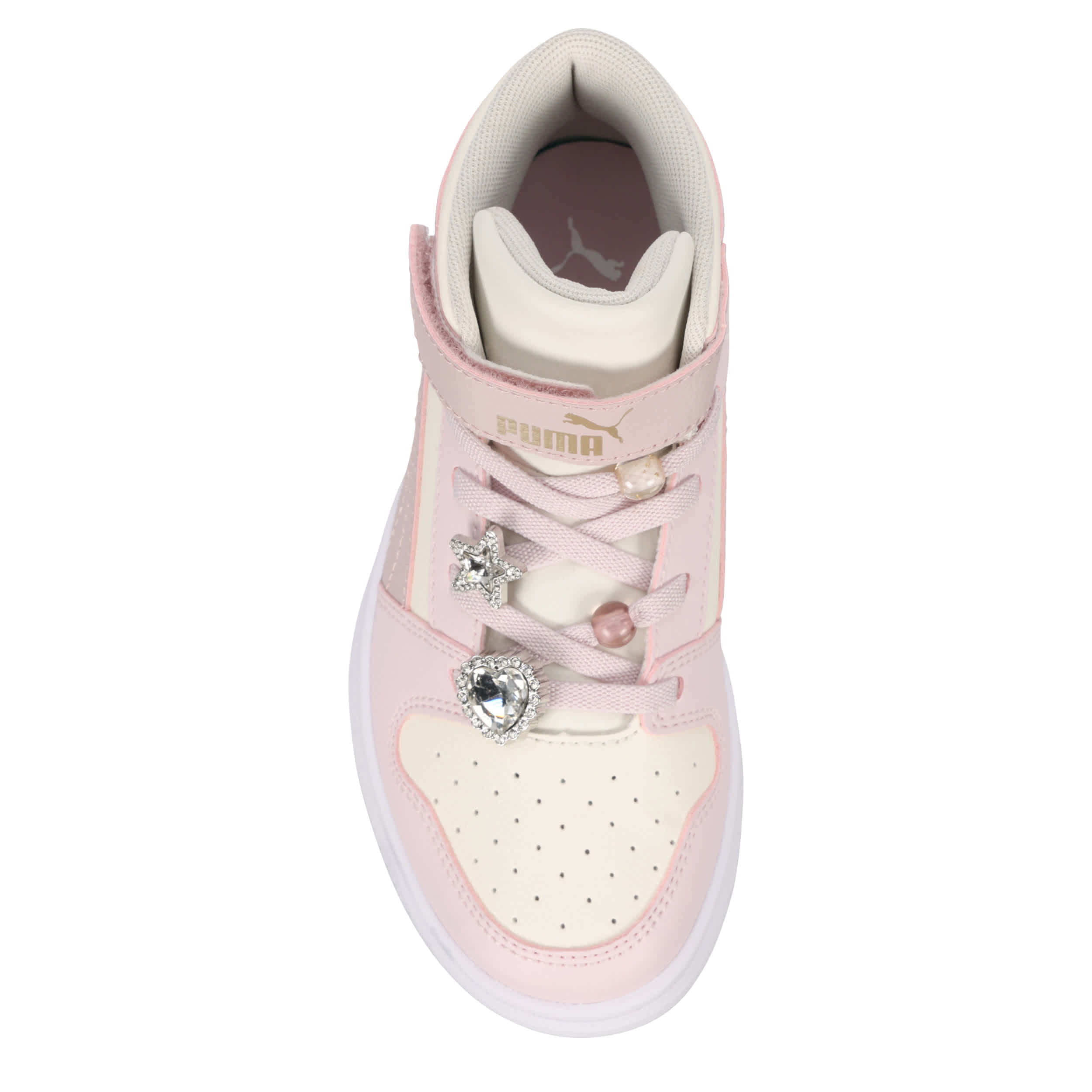 PUMA-GIRLS LITTLE KID REBOUND MID SNEAKER-PURPLE & TAUPE