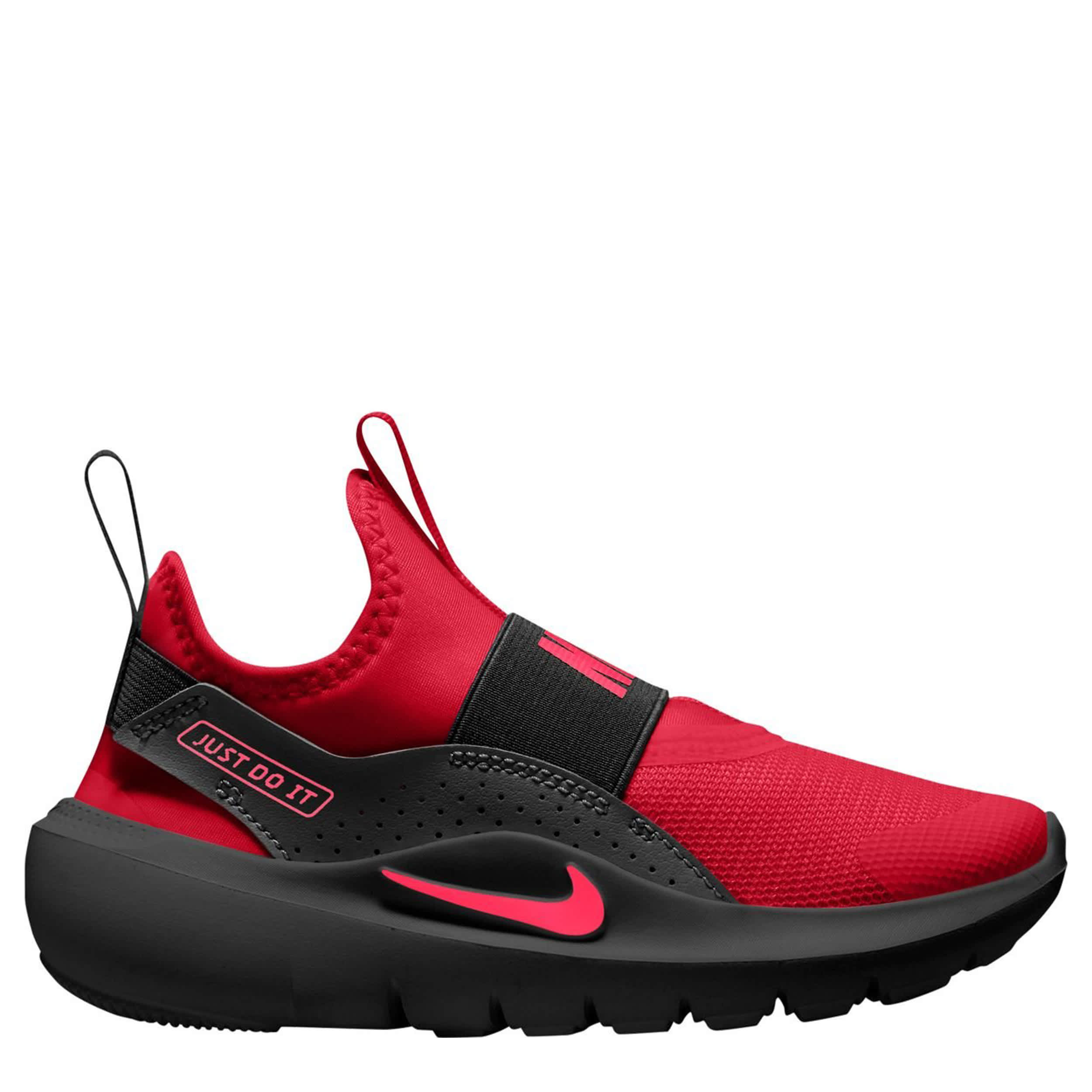 NIKE-BOYS LITTLE KID FLEX RUNNER 4 SLIP ON SNEAKER-RED & RED