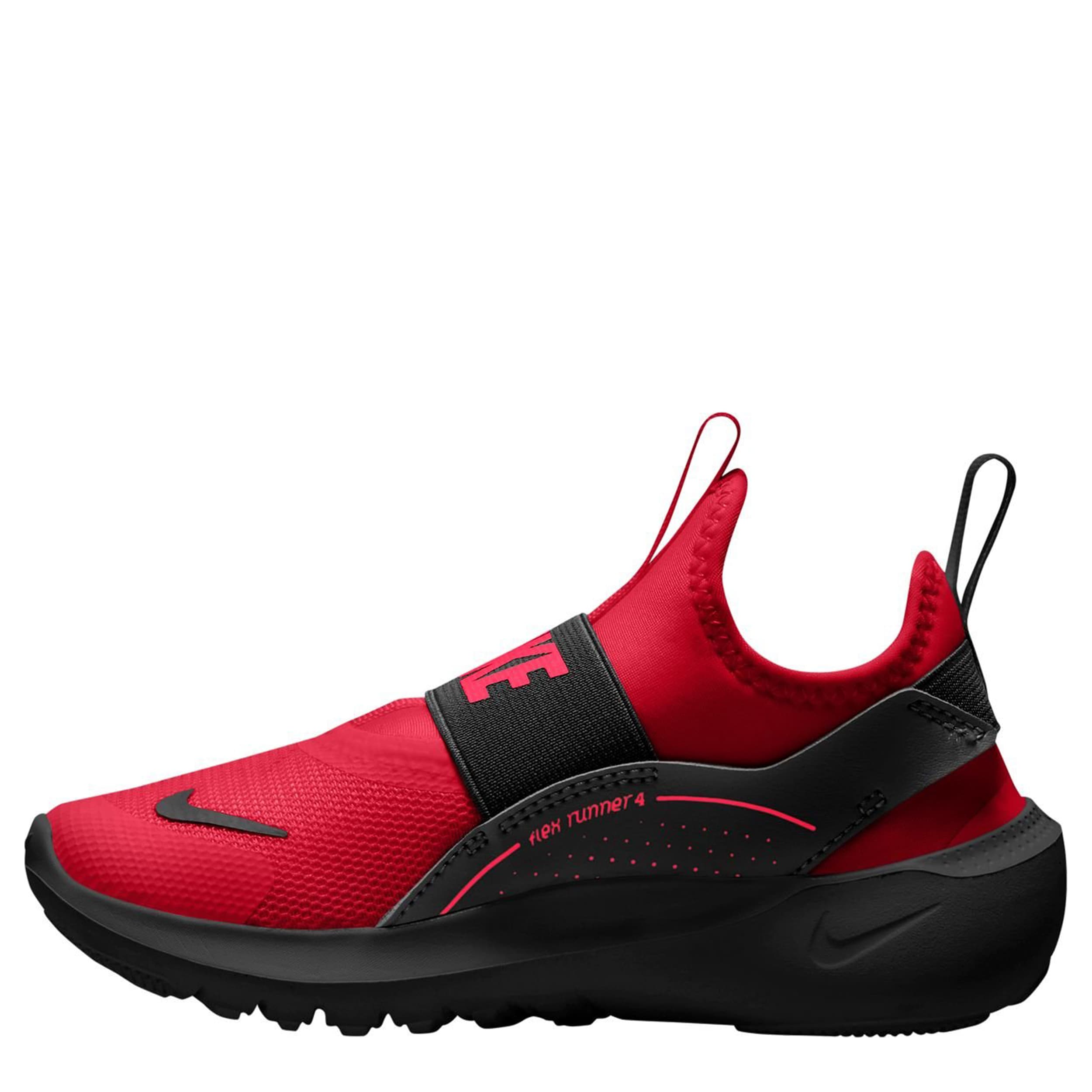NIKE-BOYS LITTLE KID FLEX RUNNER 4 SLIP ON SNEAKER-RED & RED