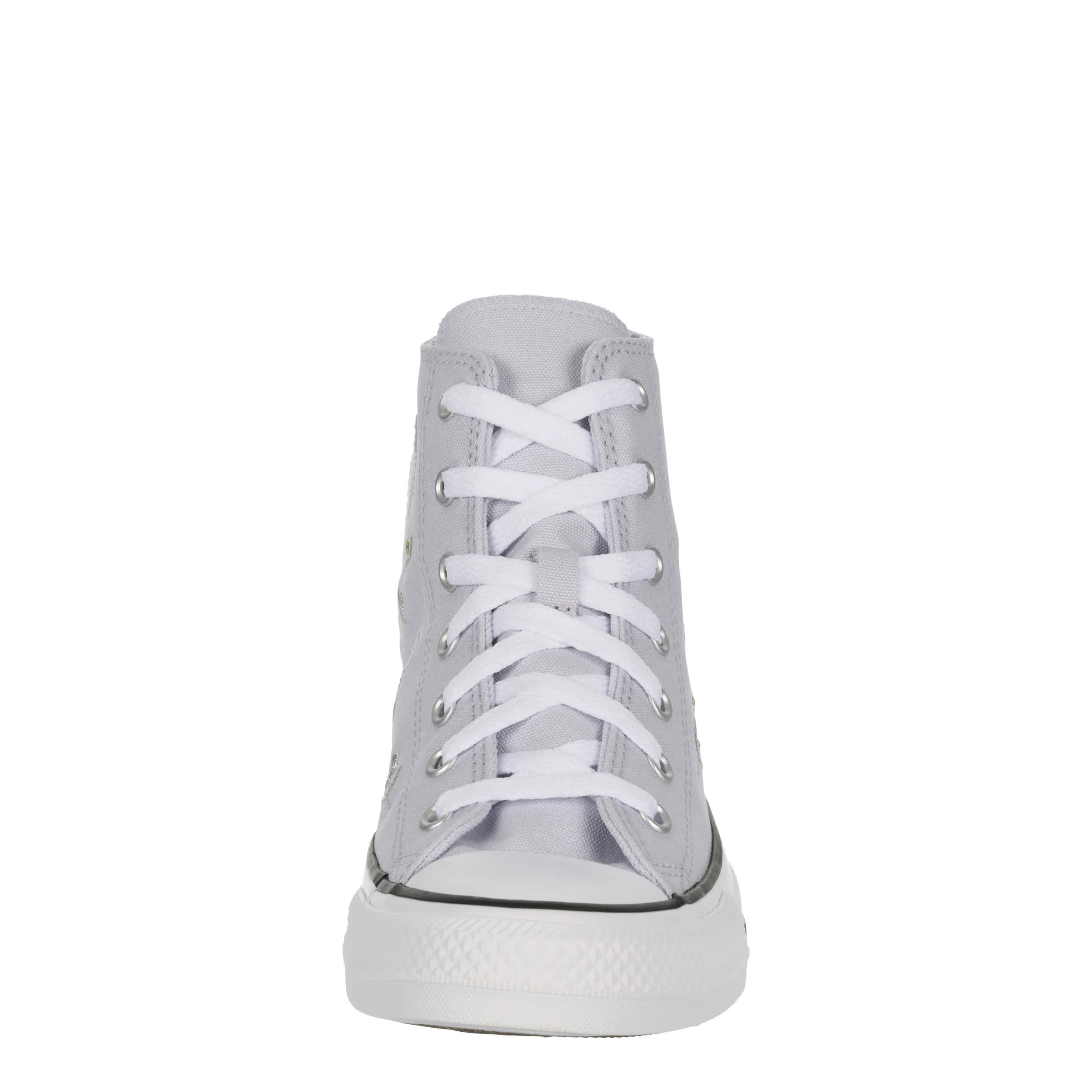 CONVERSE-GIRLS CHUCK TAYLOR ALL STAR HI TOP SNEAKER-LILAC & OFF WHITE