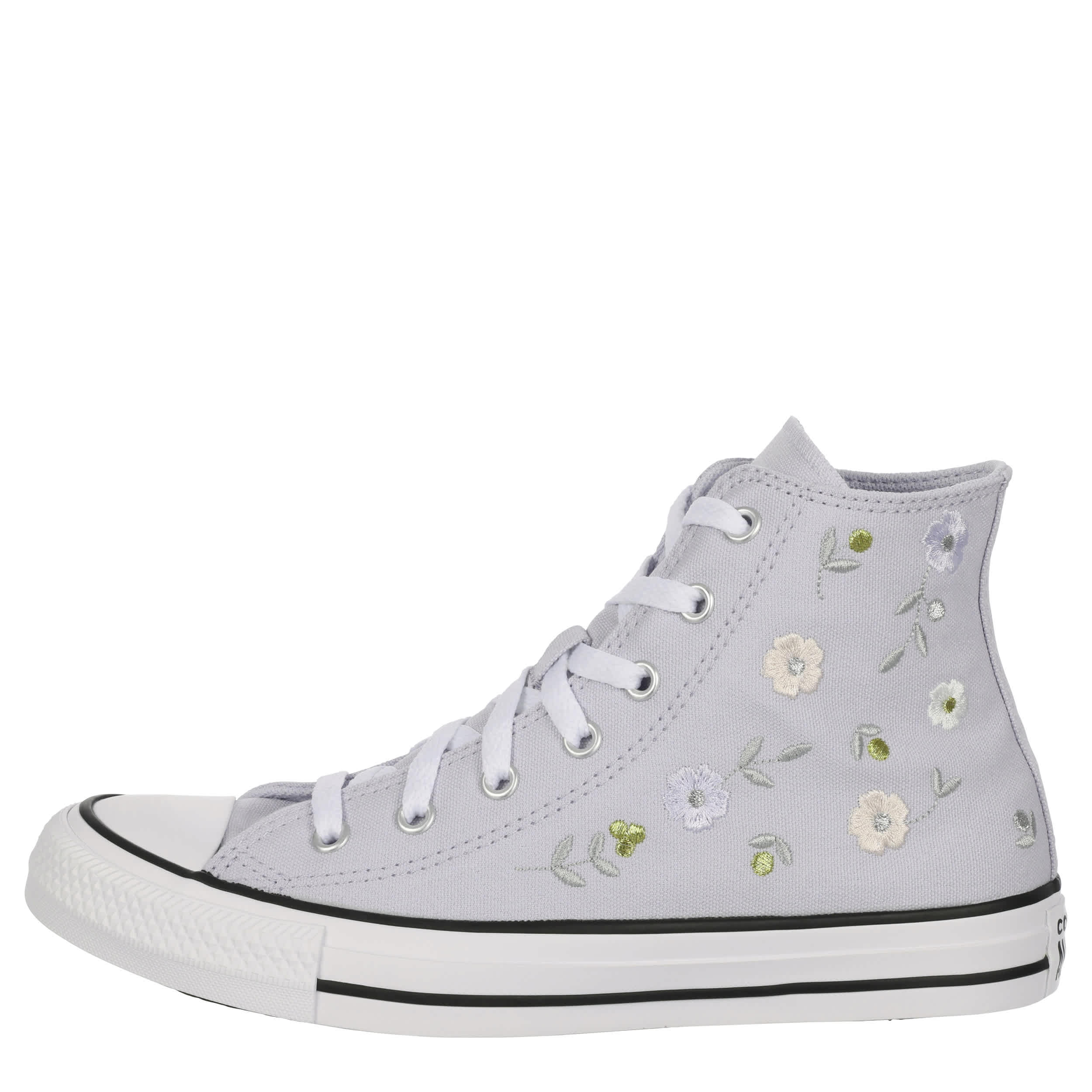 CONVERSE-GIRLS CHUCK TAYLOR ALL STAR HI TOP SNEAKER-LILAC & OFF WHITE