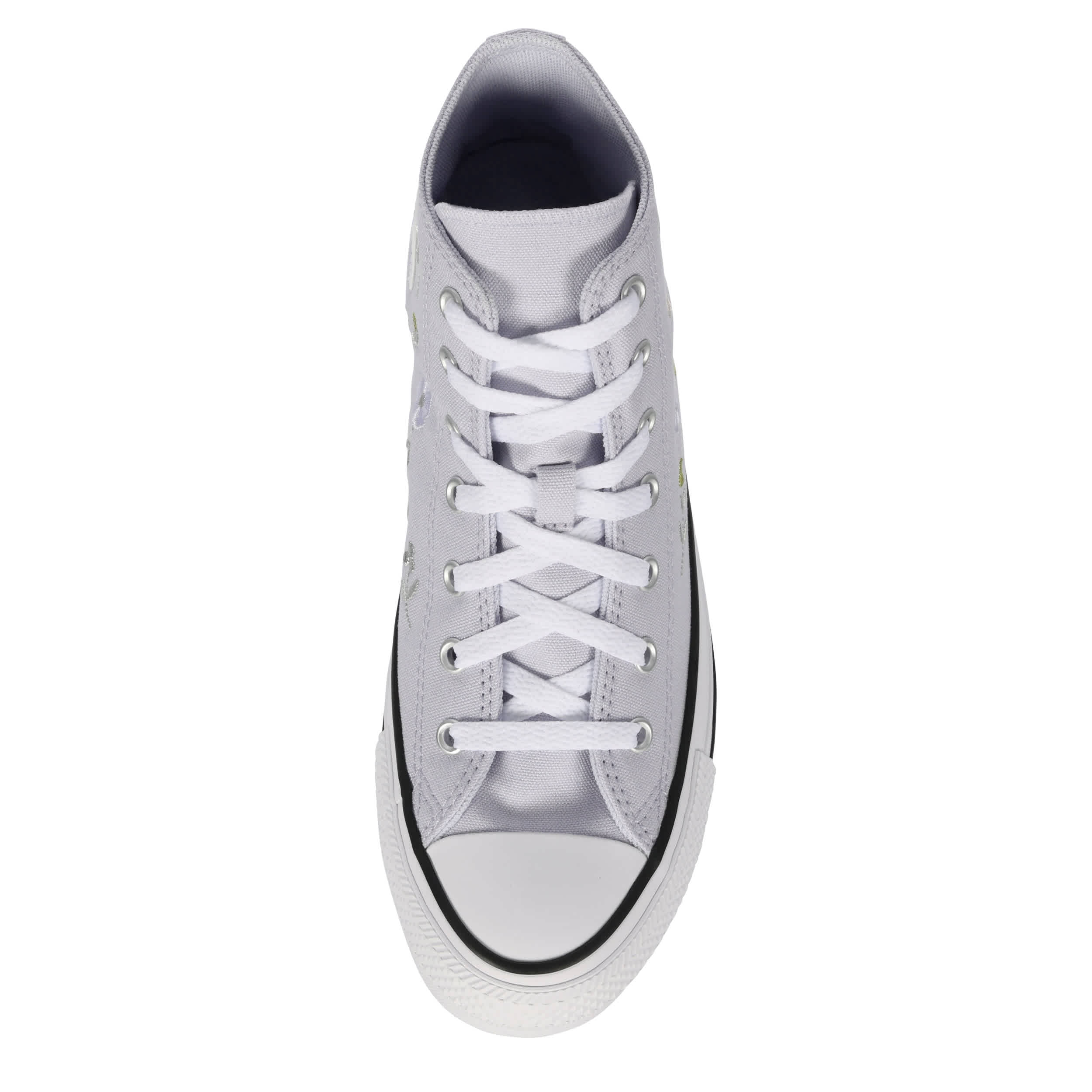 CONVERSE-GIRLS CHUCK TAYLOR ALL STAR HI TOP SNEAKER-LILAC & OFF WHITE