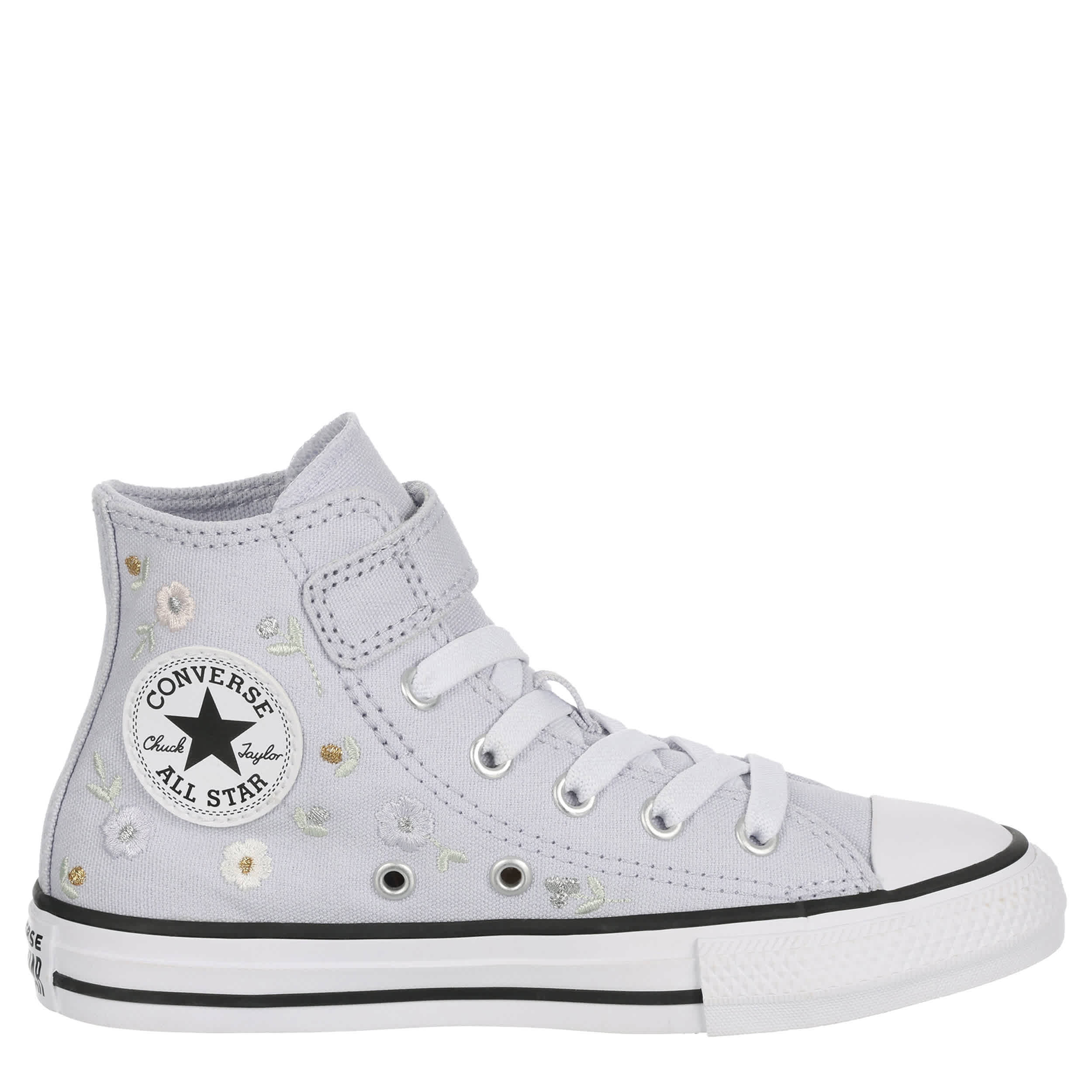 CONVERSE-GIRLS LITTLE KID CHUCK TAYLOR ALL STAR HI SNEAKER-LILAC & OFF WHITE