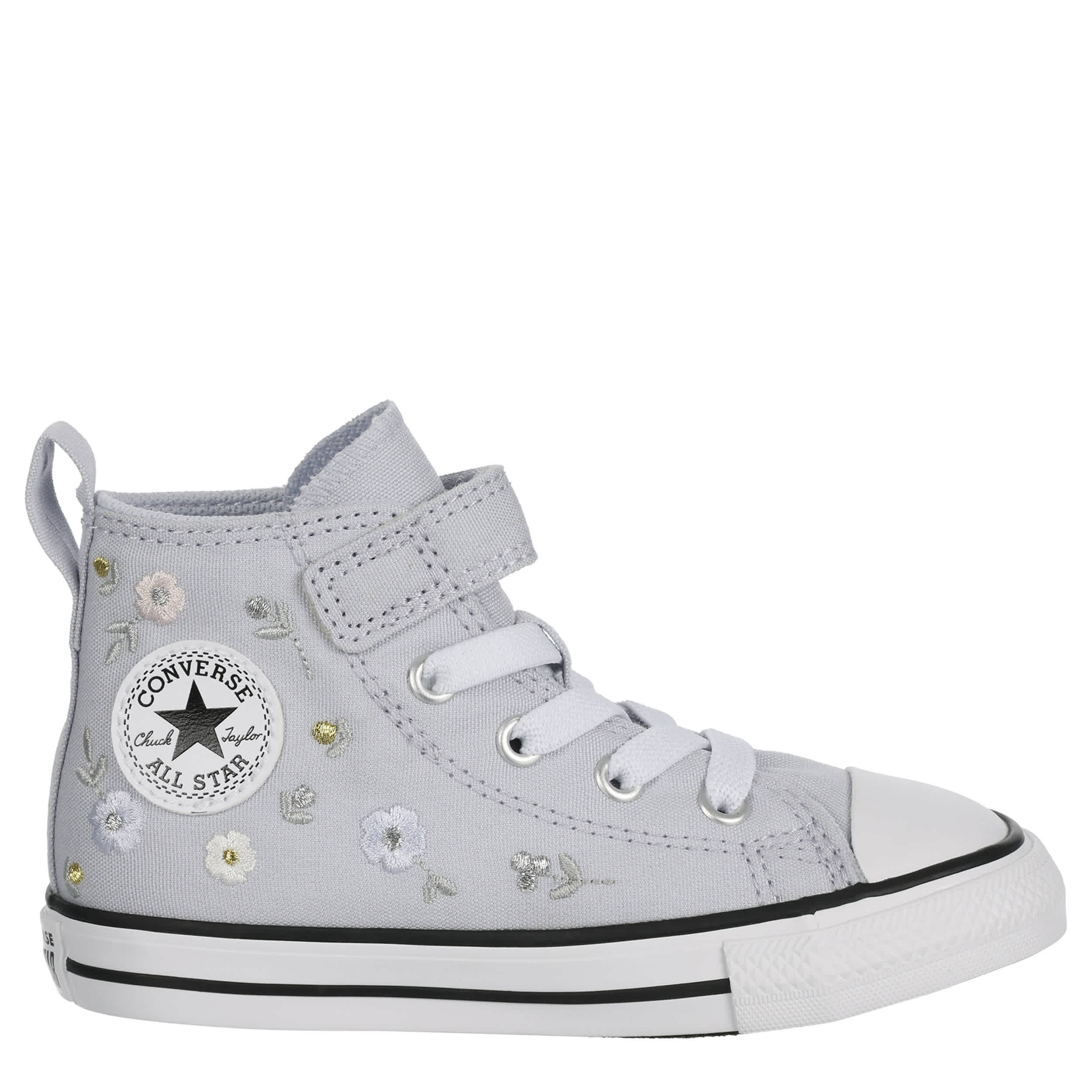 CONVERSE-GIRLS TODDLER CHUCK TAYLOR ALL STAR HI SNEAKER-LILAC & OFF WHITE