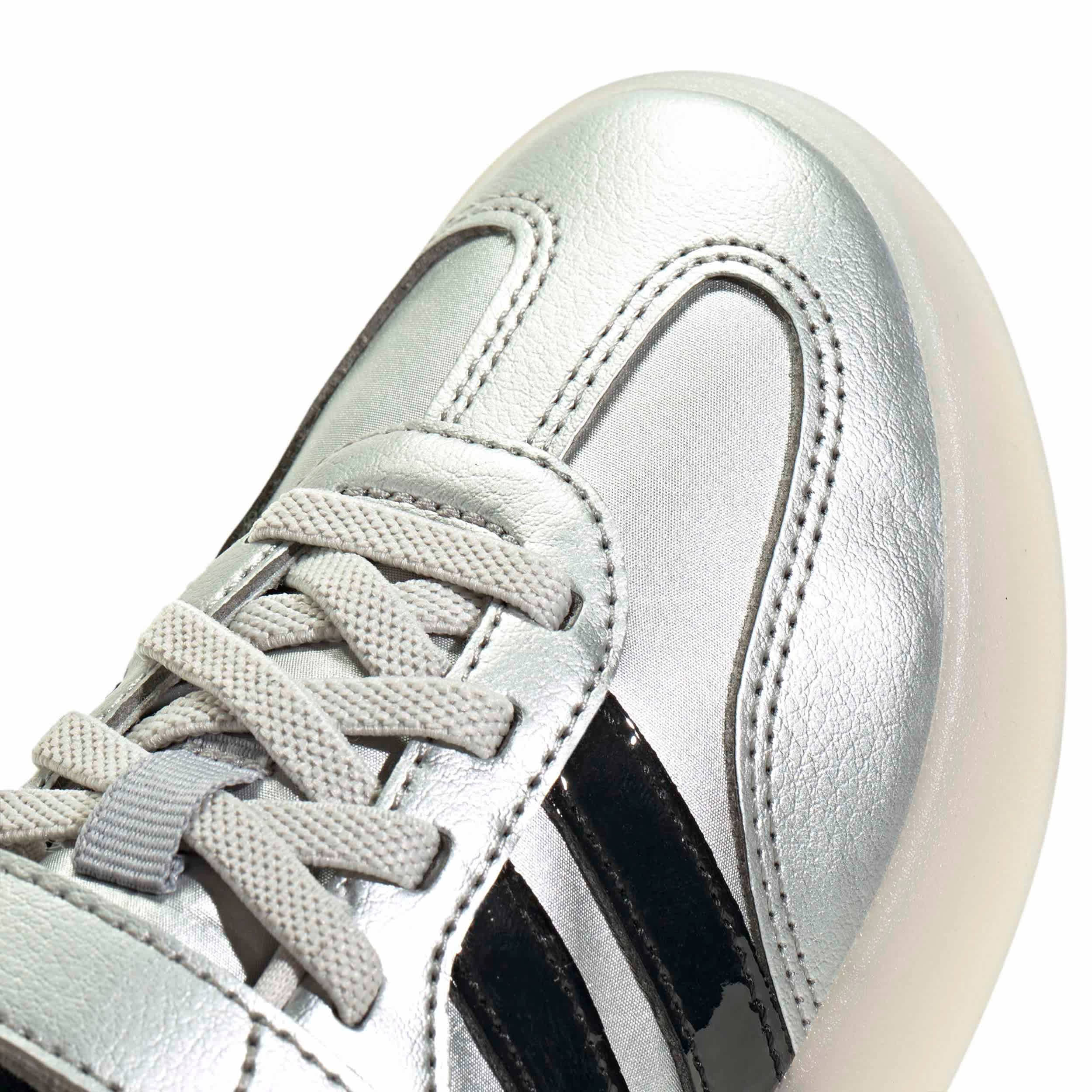 ADIDAS-GIRLS LITTLE KID BARREDA DECODE SNEAKER-SILVER & BLACK