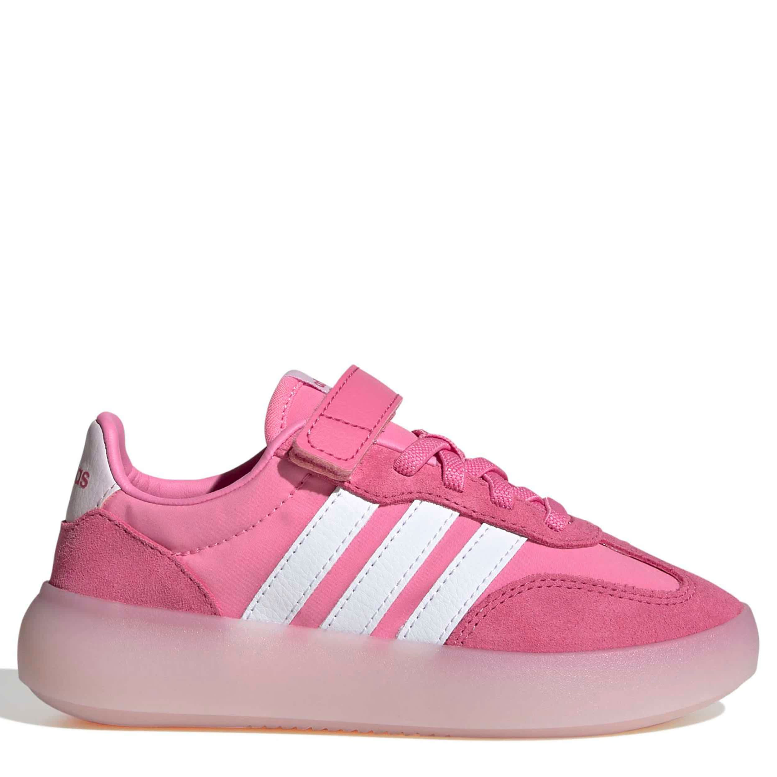ADIDAS-GIRLS LITTLE KID BARREDA DECODE SNEAKER-PINK & WHITE