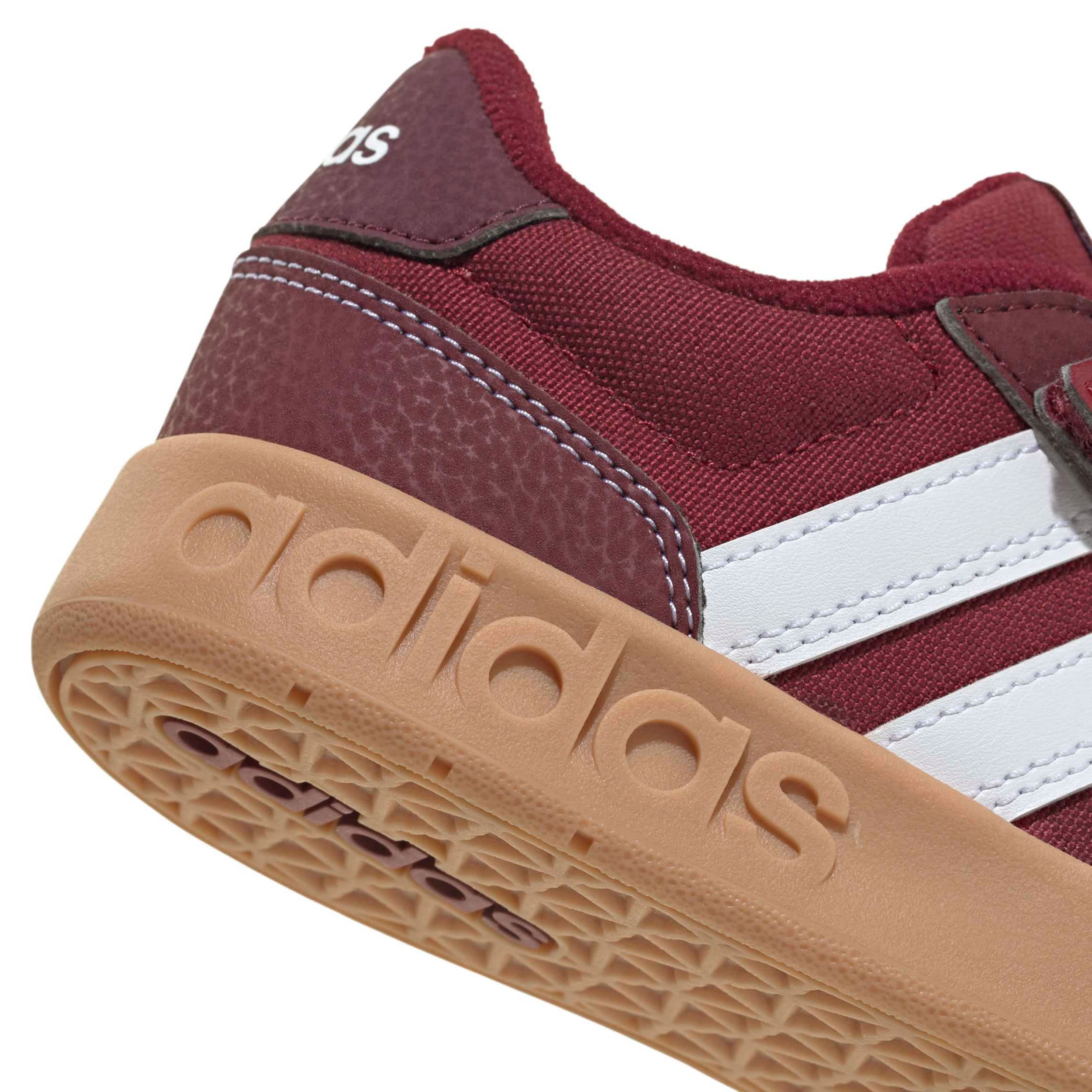 ADIDAS-BOYS LITTLE KID BREAKBASE SNEAKER-BURGUNDY & WHITE