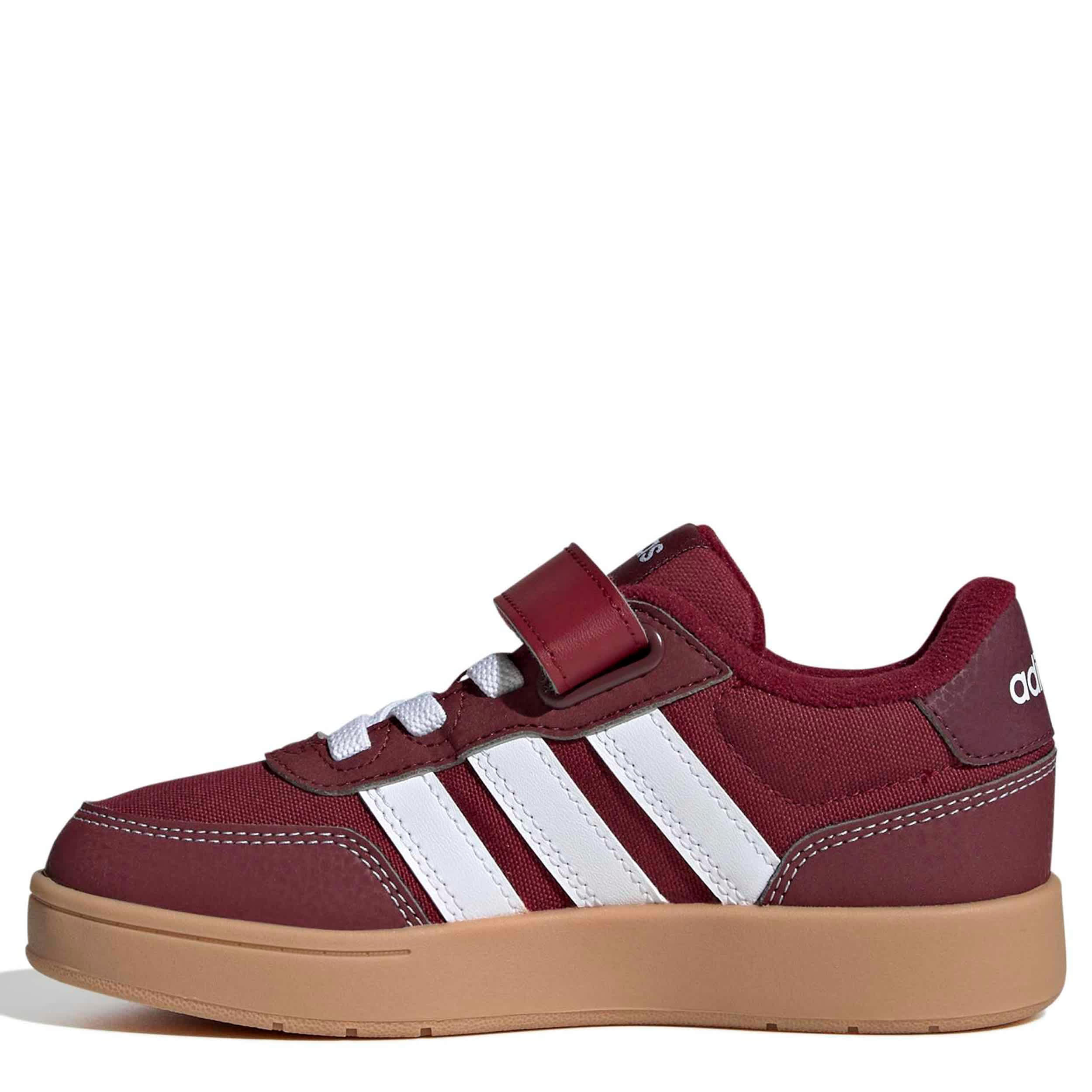 ADIDAS-BOYS LITTLE KID BREAKBASE SNEAKER-BURGUNDY & WHITE