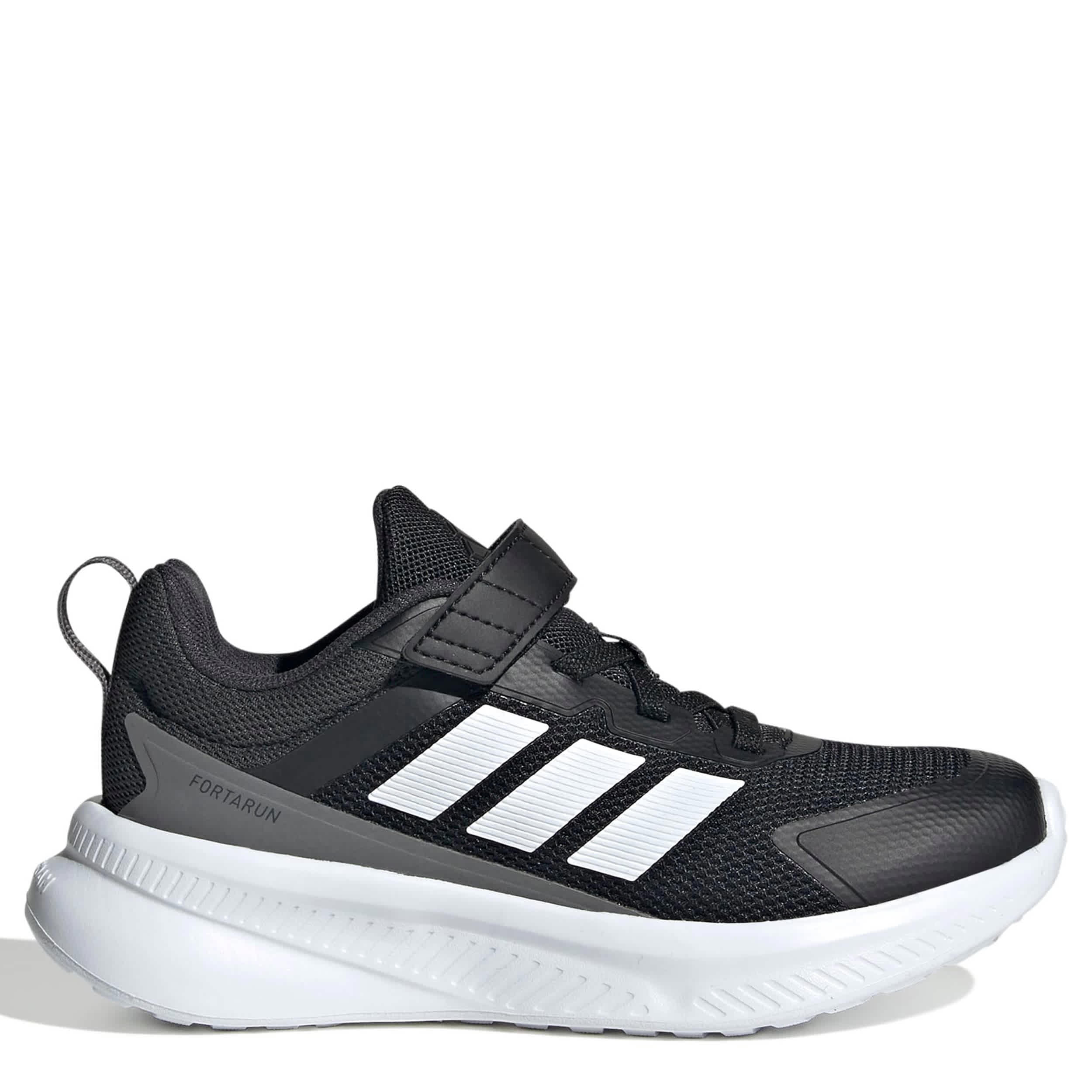 ADIDAS-BOYS LITTLE KID FORTARUN 4.0 SNEAKER-BLACK & WHITE