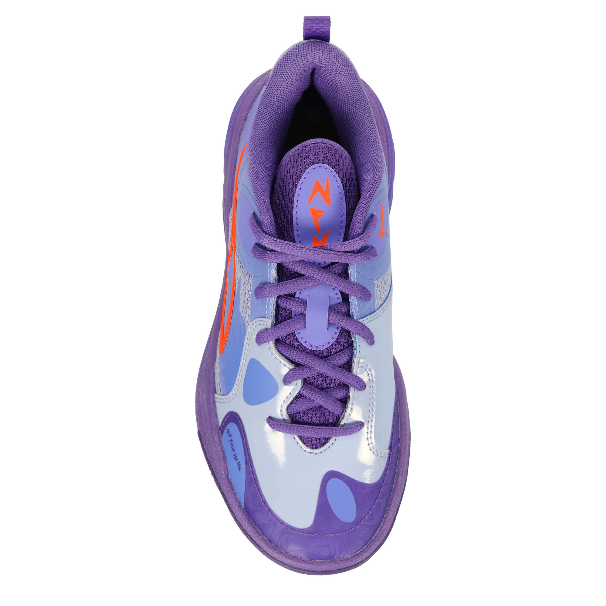 PUMA-BOYS BIG KID MB WORLD .01 BASKETBALL SHOE-PURPLE & WHITE